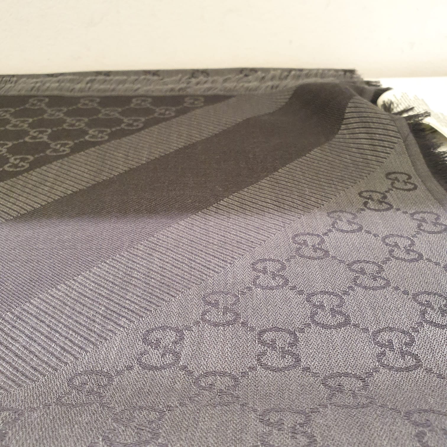 Gucci Dark Brown GG Print Scarf-Scarf-Gucci-The Closet Egypt