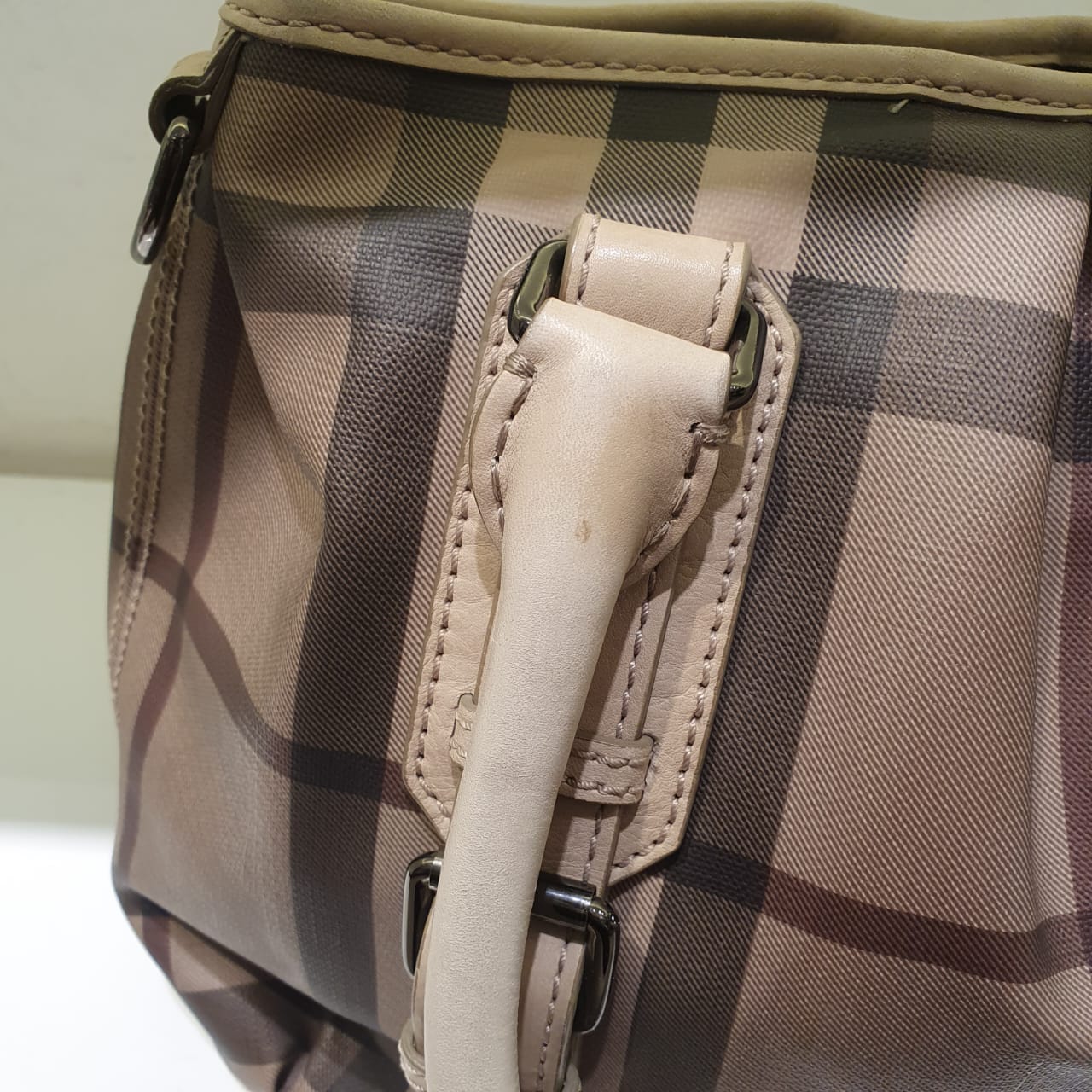 Burberry Beige Smoked Check Northfield Crossbody Bag-handbag-Burberry-The Closet Egypt