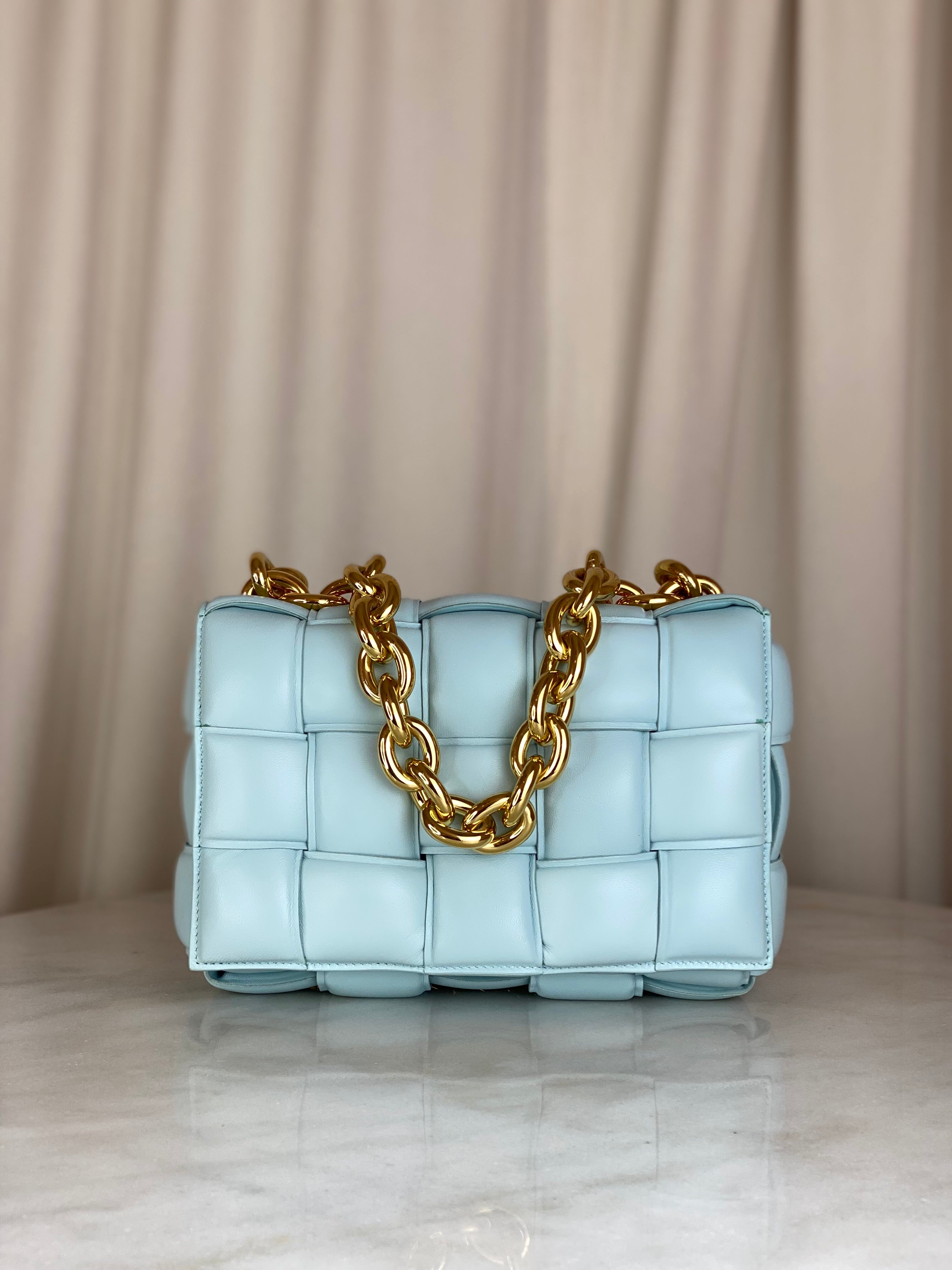 Bottega Veneta Light Blue The Chain Cassette Crossbody Bag-handbag-Bottega Veneta-The Closet Egypt