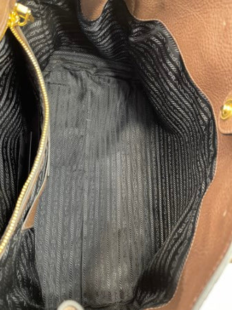 Prada Brown Vitello Phenix Bag-handbag-Prada-The Closet Egypt