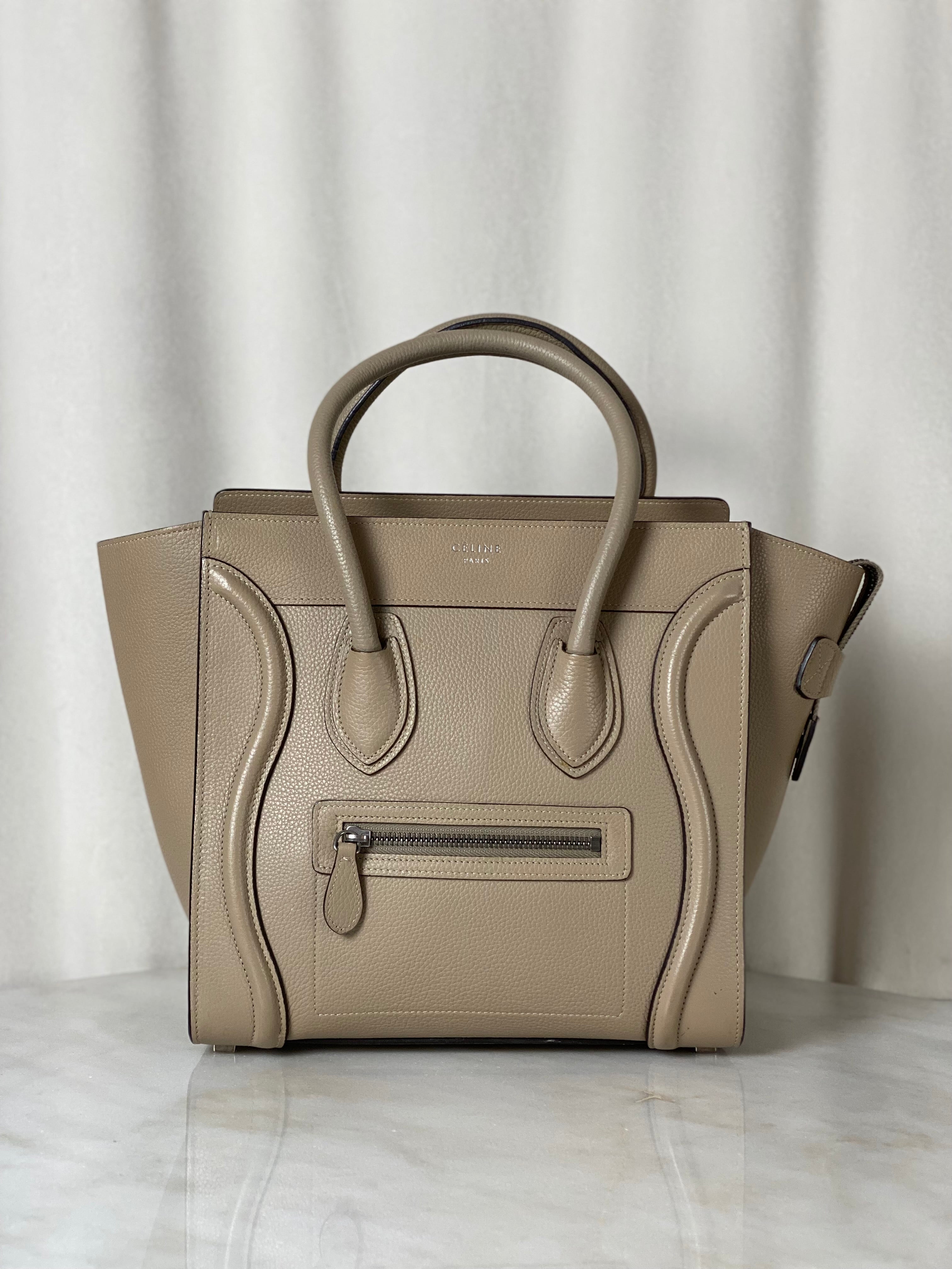 Celine Beige Micro Luggage Tote Bag-handbag-Celine-The Closet Egypt