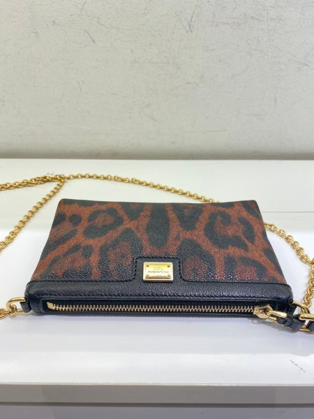 Dolce & Gabbana Leopard Mini Crossbody Chain Wallet-Wallet Chain-Dolce & Gabbana-The Closet Egypt