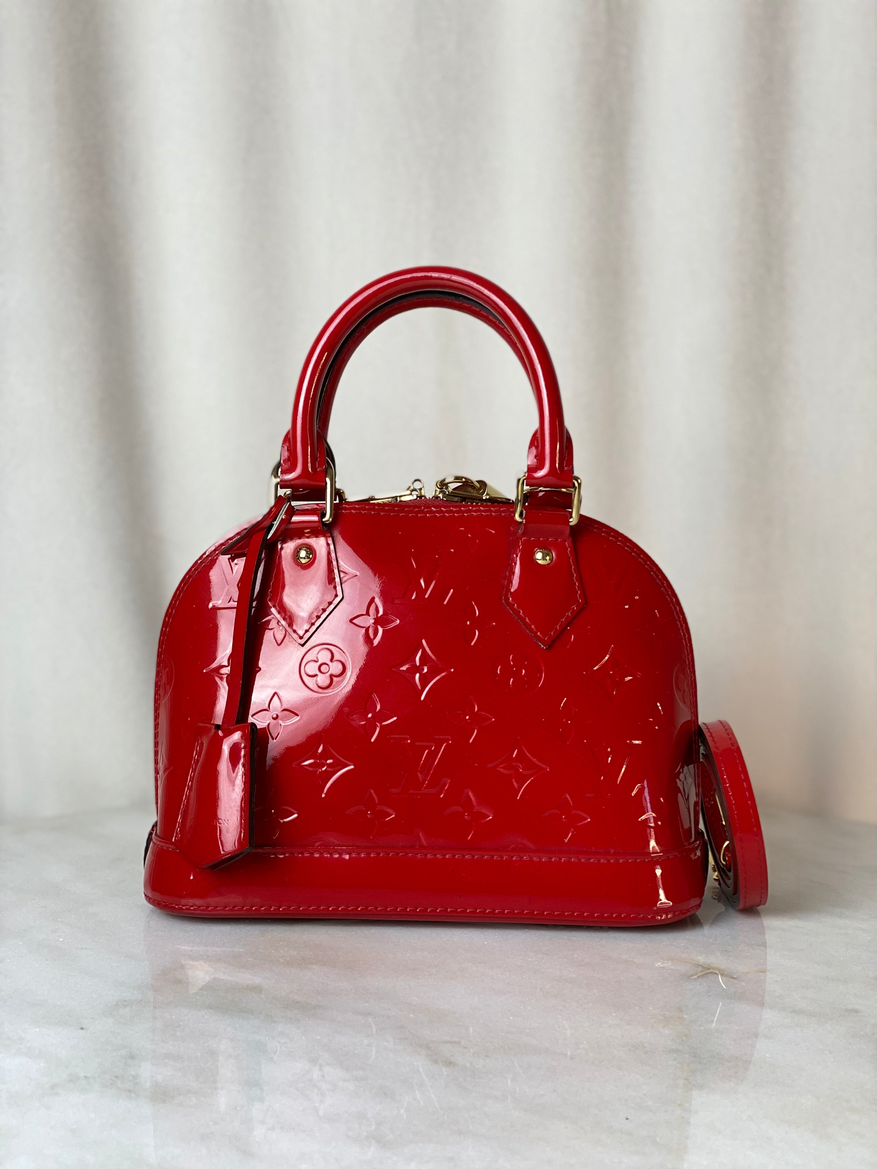 Louis Vuitton Red Monogram Vernis Alma BB Bag-handbag-Louis Vuitton-The Closet Egypt