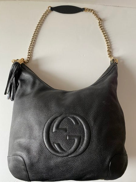 Gucci Black GG Soho Shoulder Bag-handbag-Gucci-The Closet Egypt