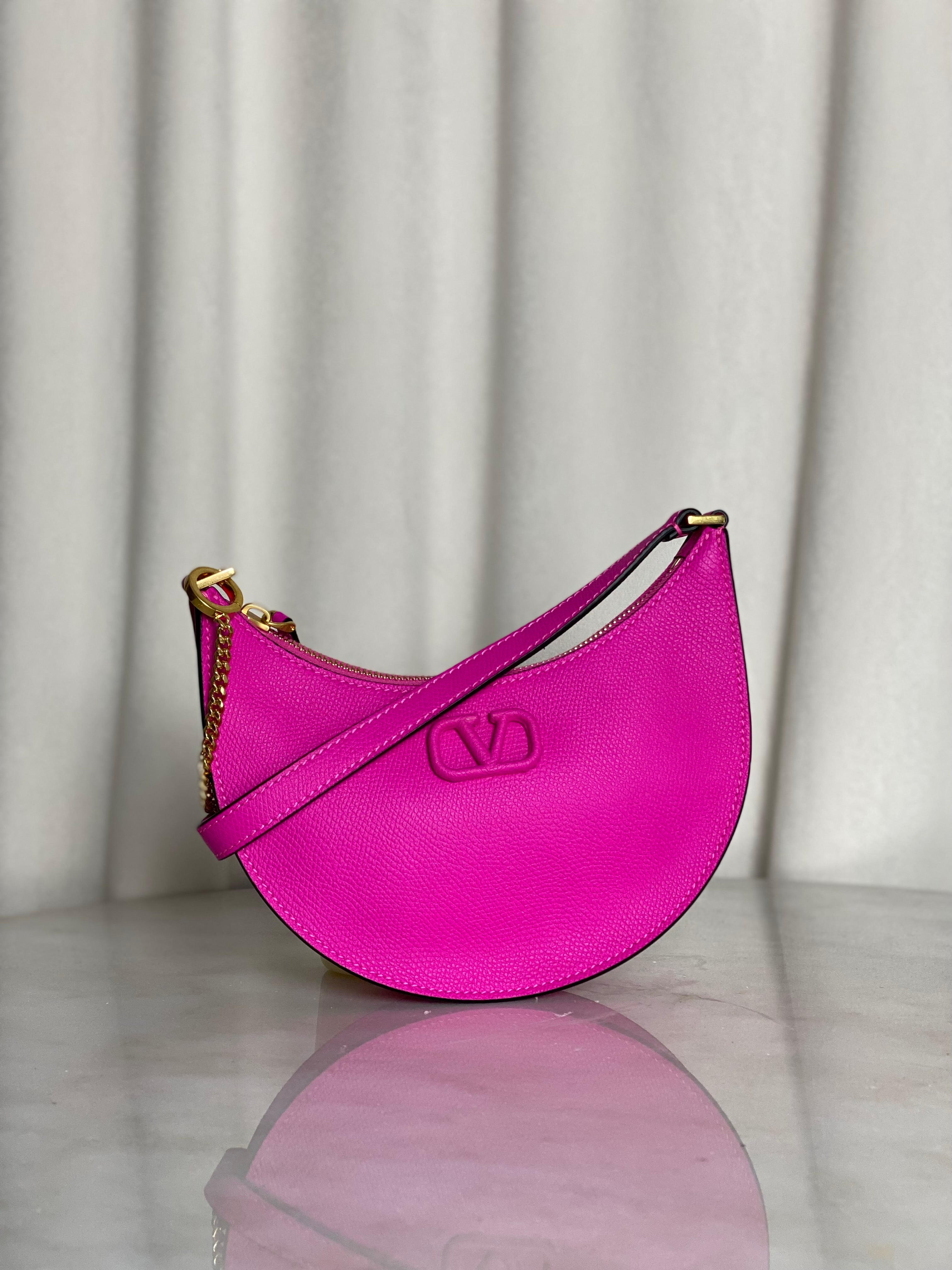 Valentino Hot Pink Vlogo Mini Garavani Shoulder Bag-handbag-Valentino-The Closet Egypt