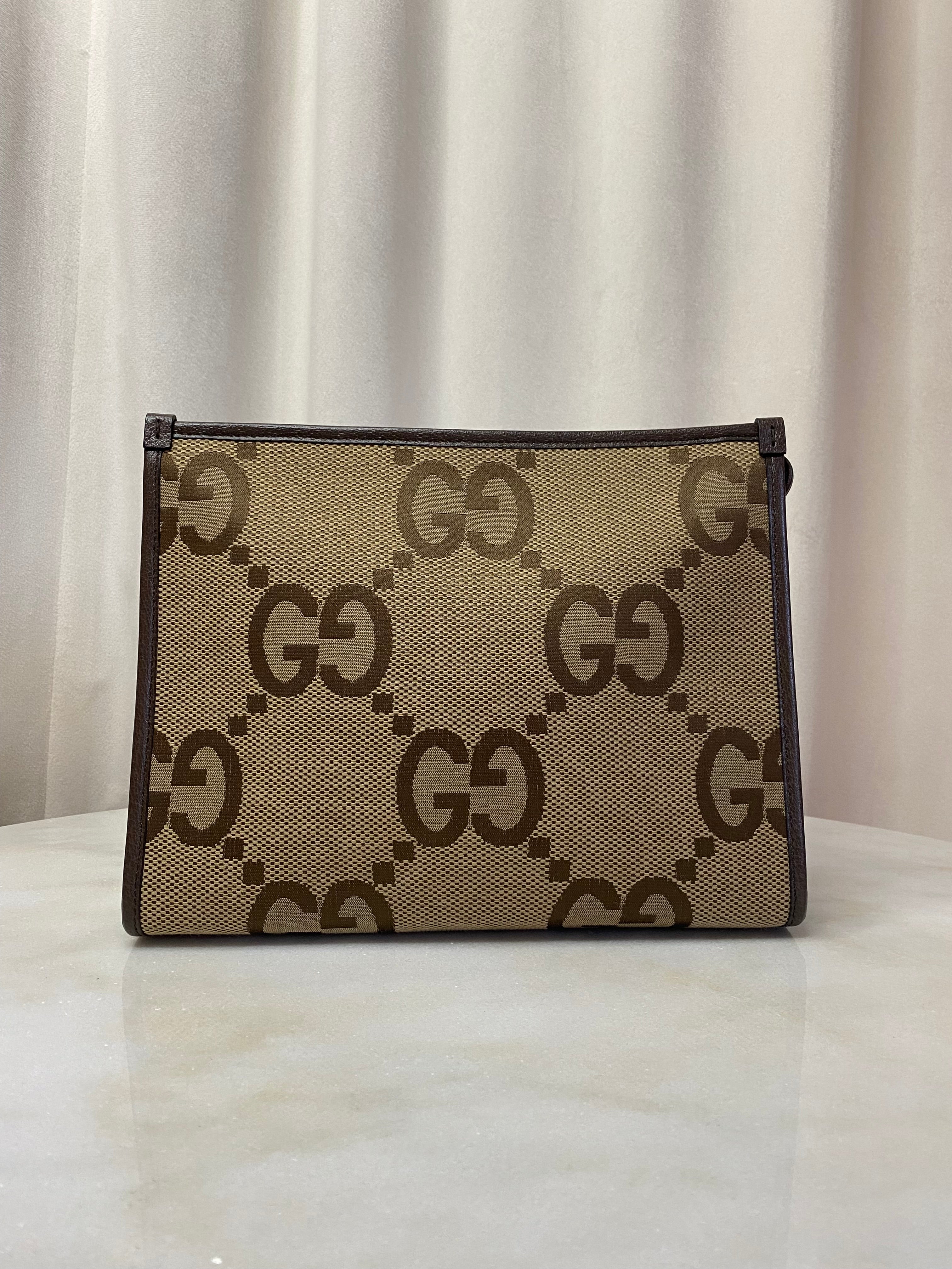 Gucci Brown GG Clutch-Clutch-Gucci-The Closet Egypt