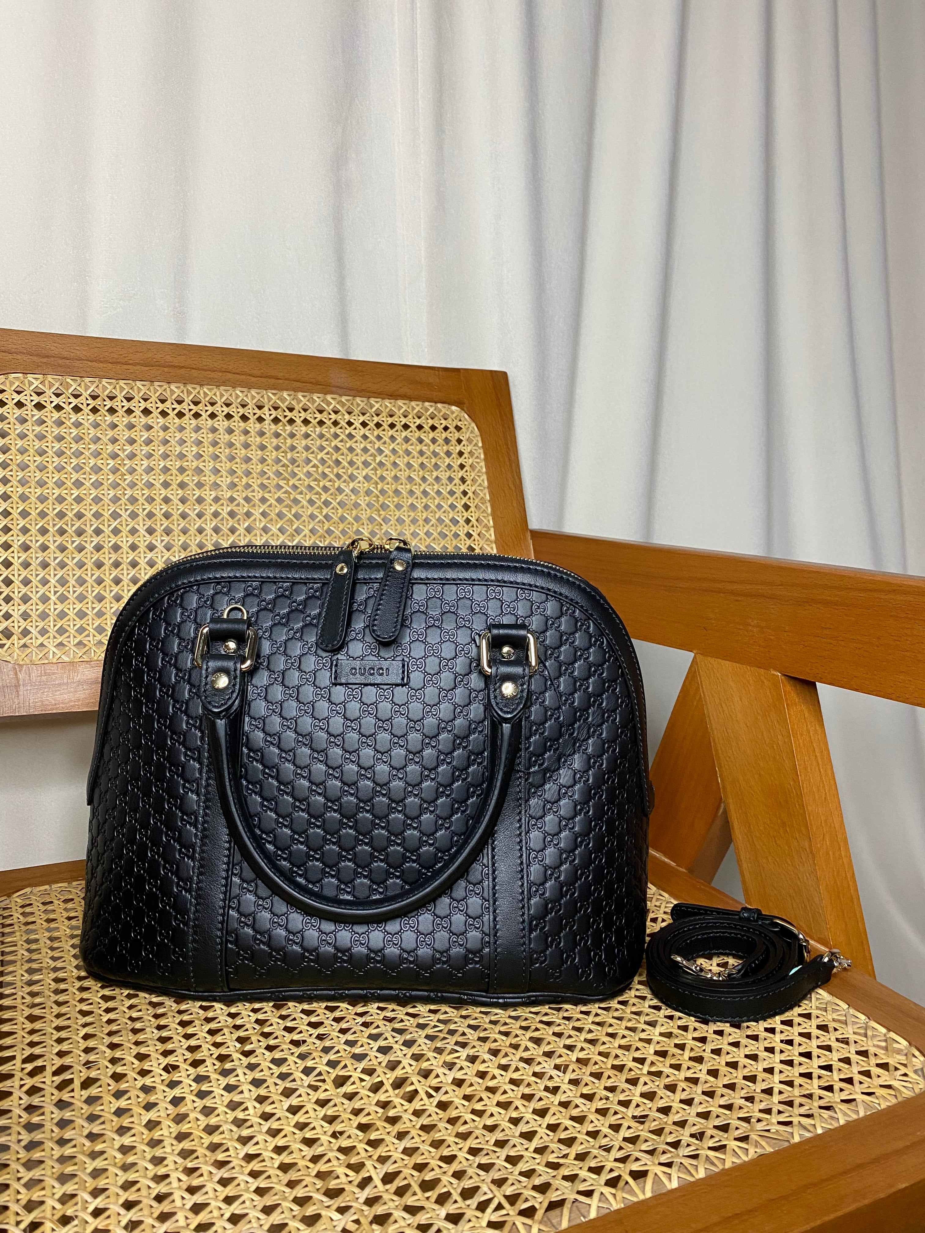 Gucci Black GG Dome Medium Tote Bag-handbag-Gucci-The Closet Egypt