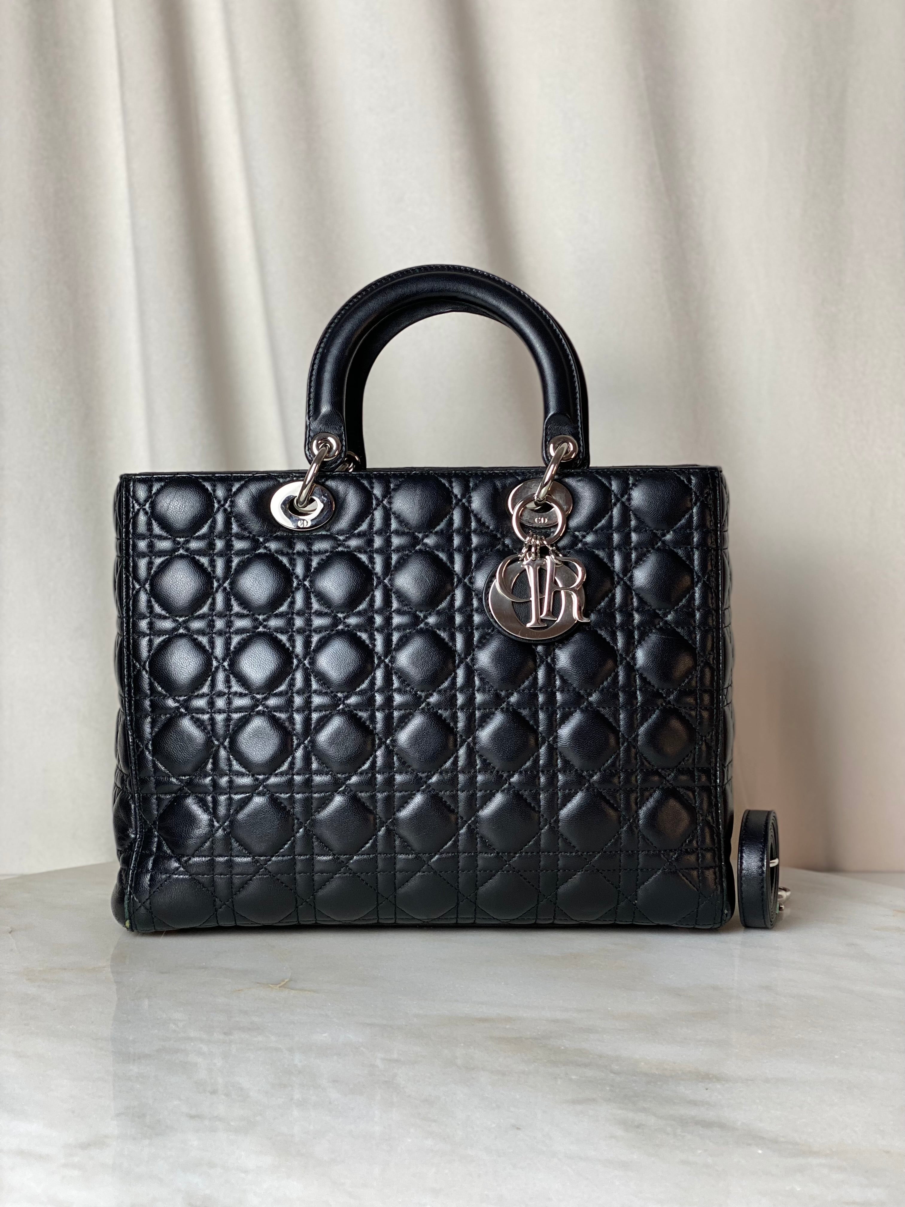 Christian Dior Black Lady Dior Large Bag-handbag-Christian Dior-The Closet Egypt