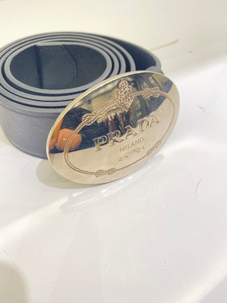 Prada Black Logo Belt 32-Belt-Prada-The Closet Egypt