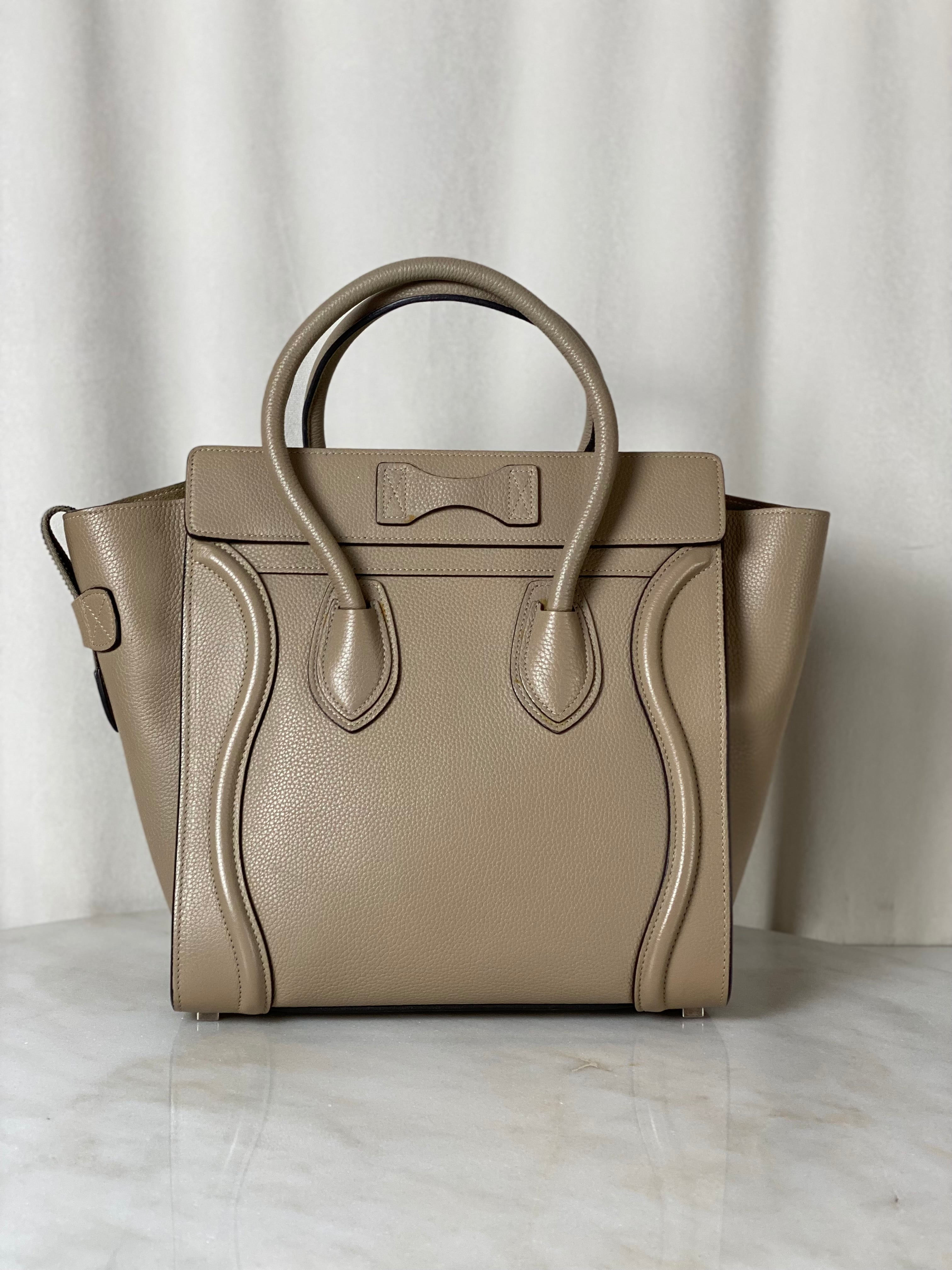 Celine Beige Micro Luggage Tote Bag-handbag-Celine-The Closet Egypt