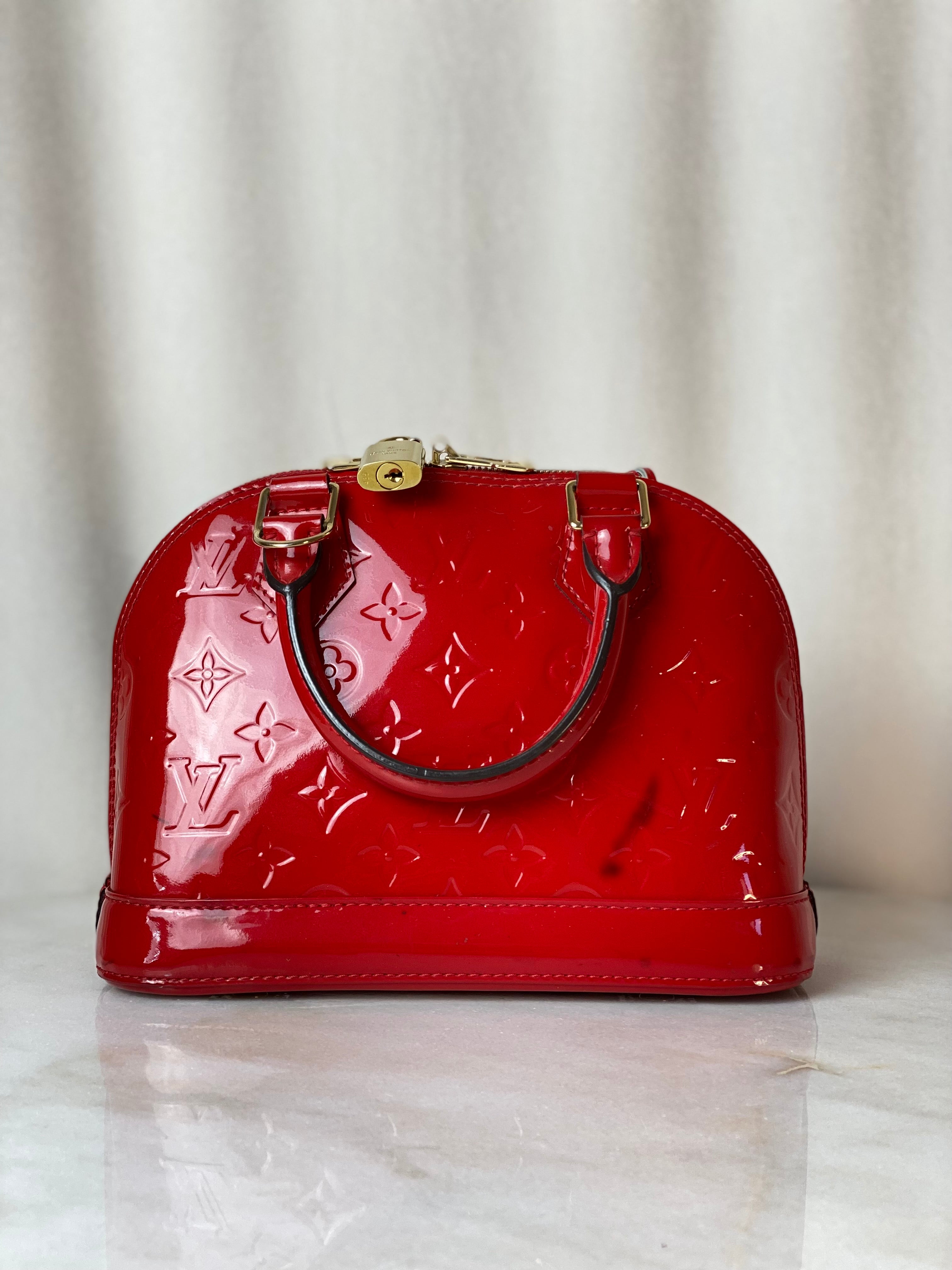 Louis Vuitton Red Monogram Vernis Alma BB Bag-handbag-Louis Vuitton-The Closet Egypt