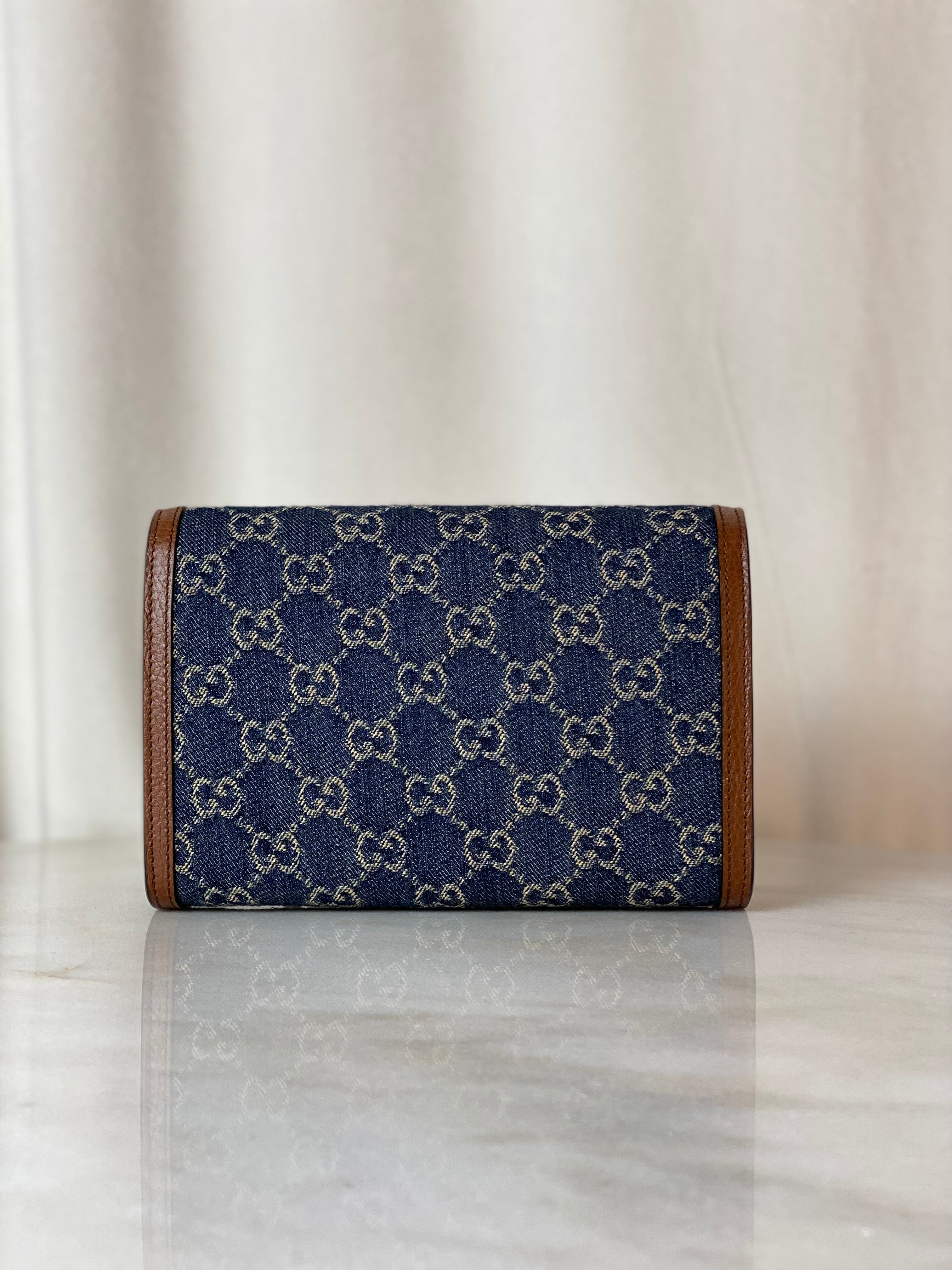 Gucci Denim GG Bicolor Dionysus Mini WOC