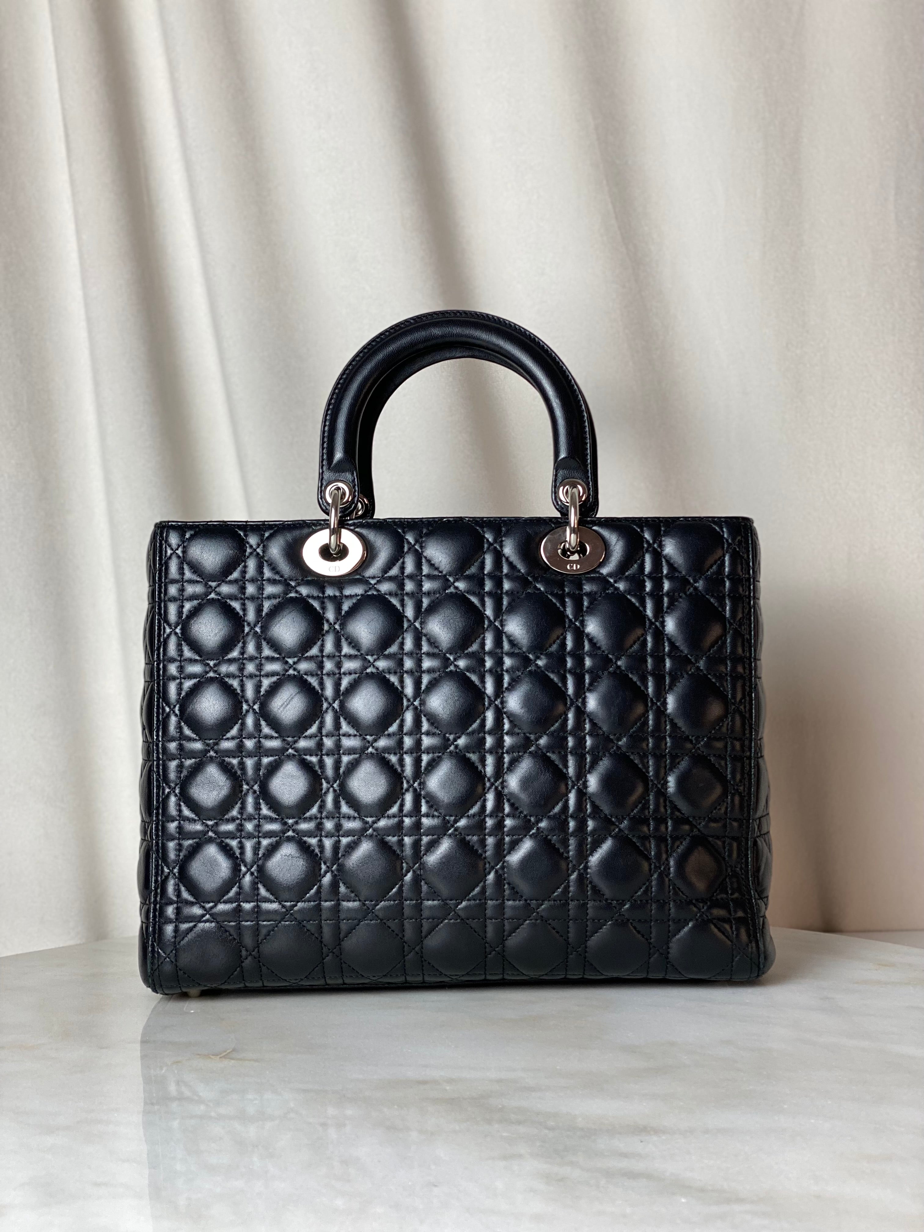 Christian Dior Black Lady Dior Large Bag-handbag-Christian Dior-The Closet Egypt