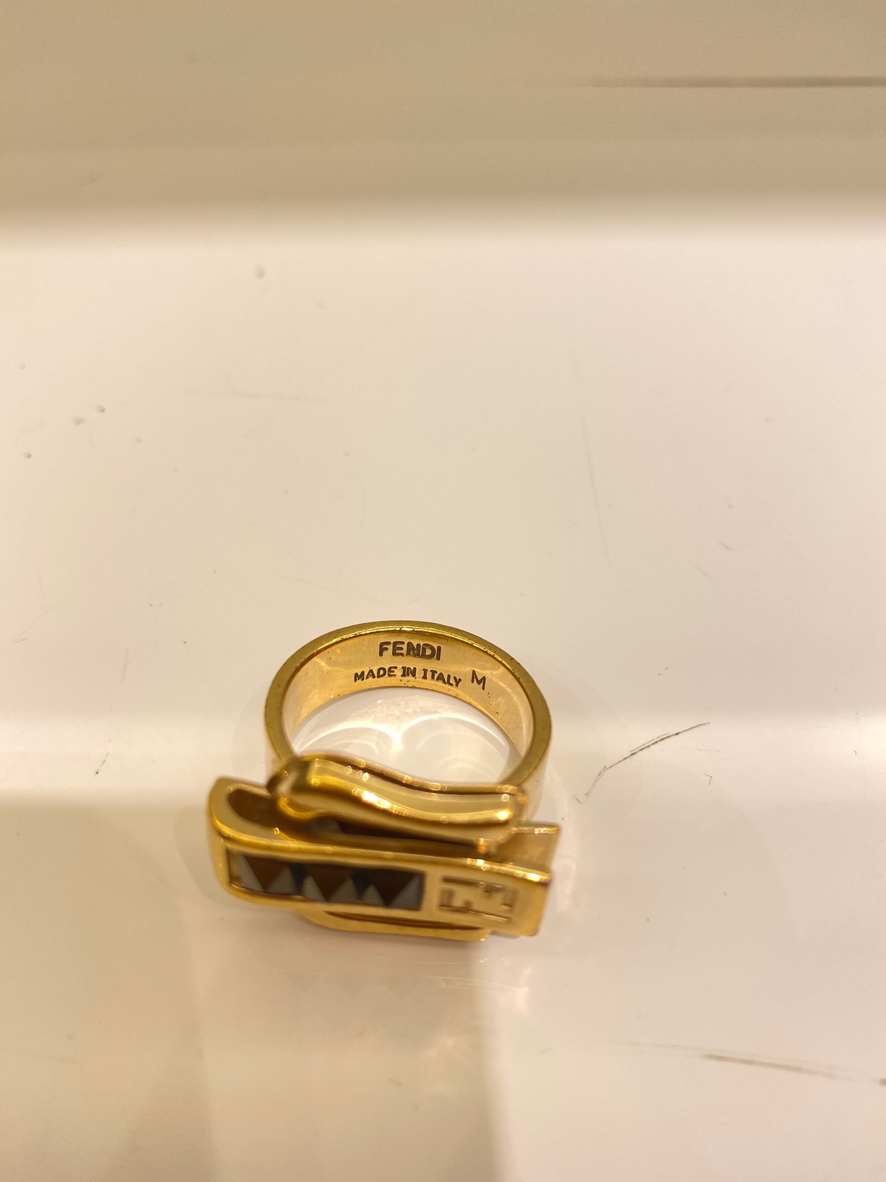 Fendi Black Crystals Medium Ring-Rings-Fendi-The Closet Egypt