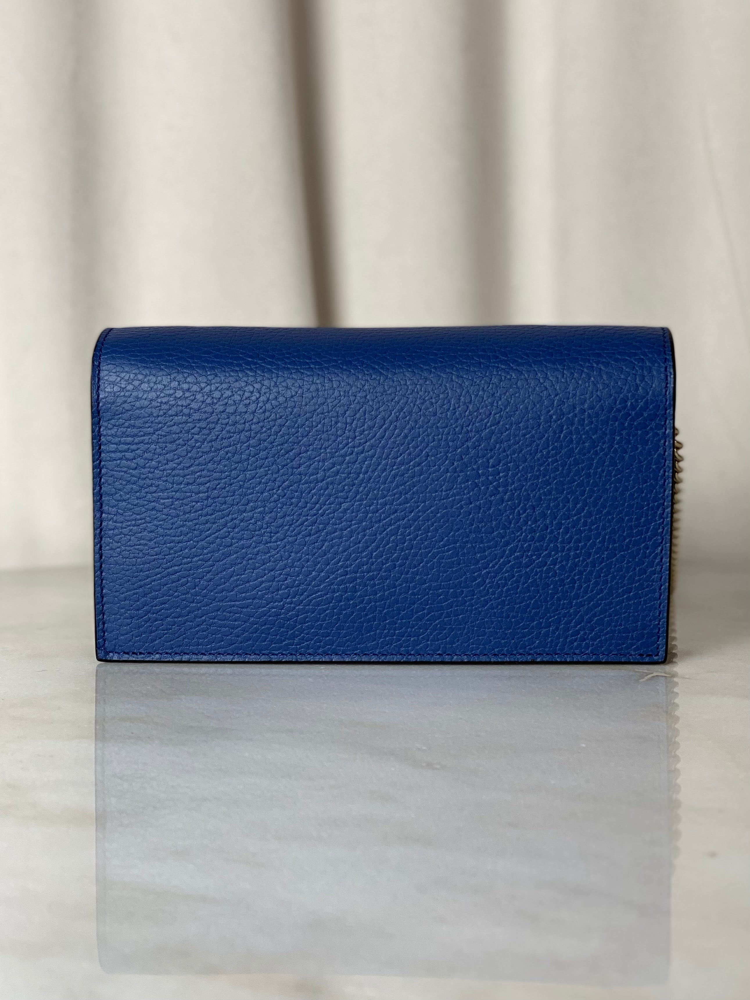 Gucci Blue Interlocking GG Shoulder WOC