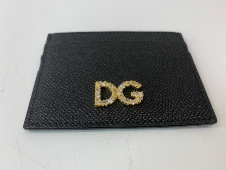 Dolce & Gabbana Black Crystal Logo Card Holder-Card Holder-Dolce & Gabbana-The Closet Egypt