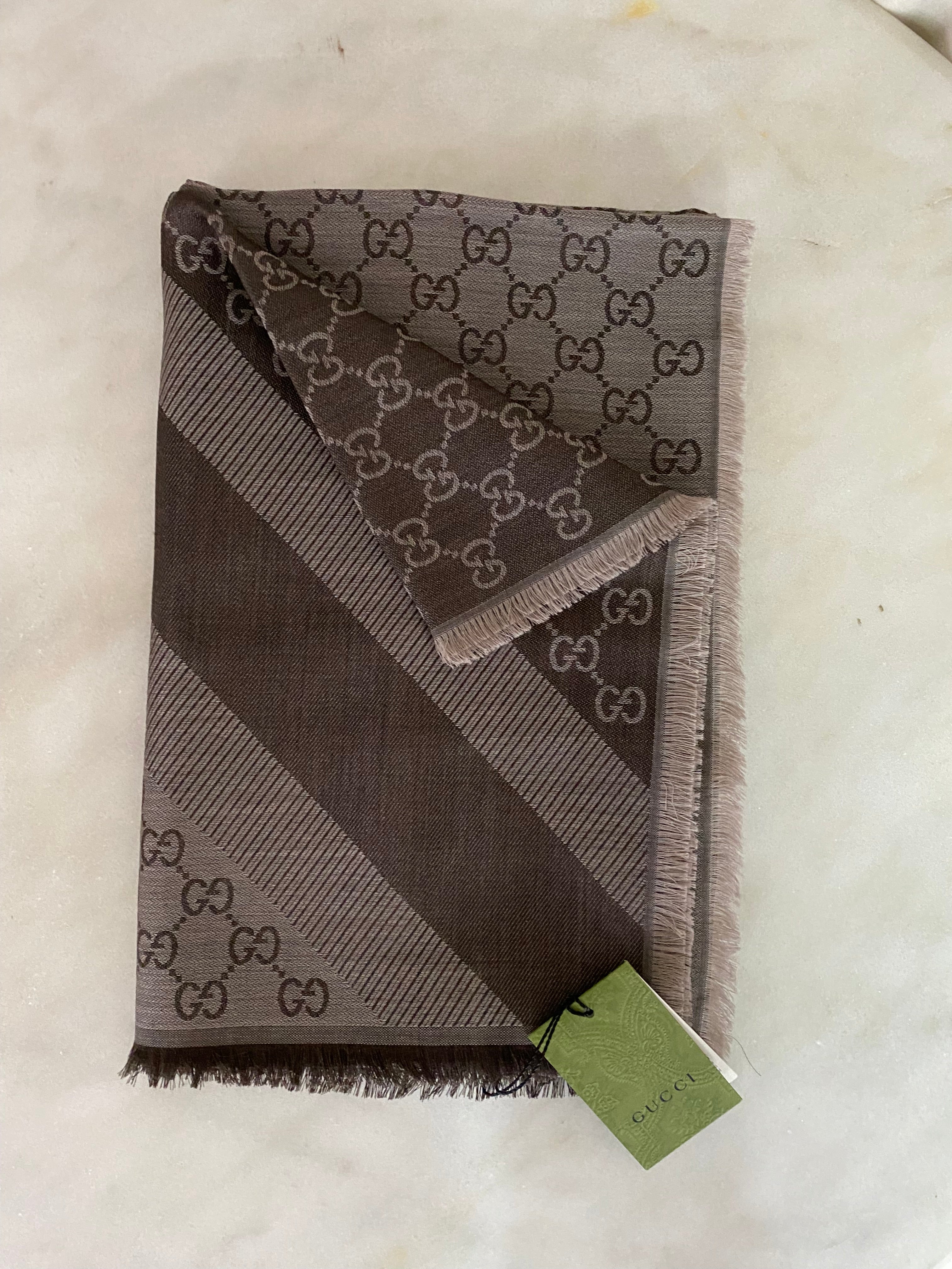 Gucci Brown GG Scarf-Scarf-Gucci-The Closet Egypt