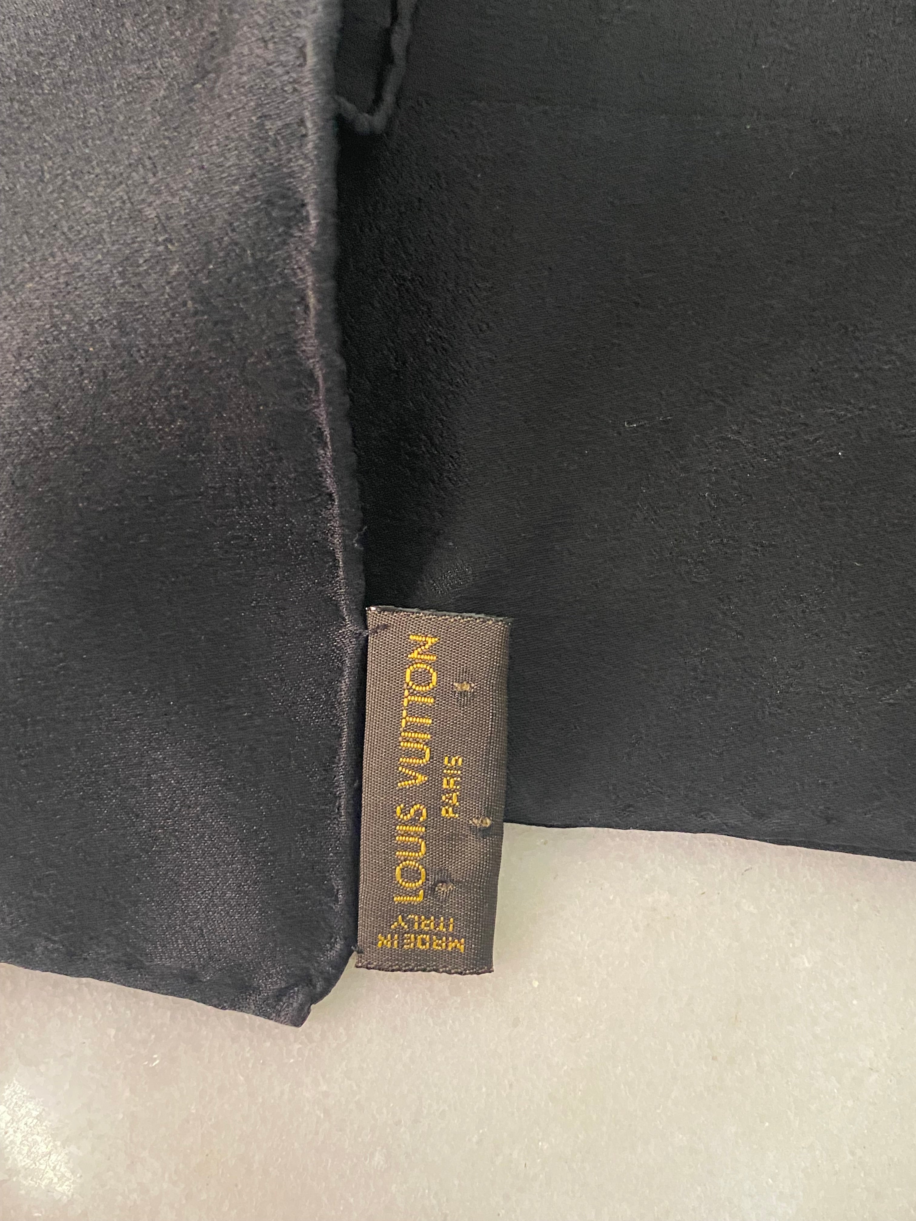 Louis Vuitton Black Monogram Scarf-Scarf-Louis Vuitton-The Closet Egypt