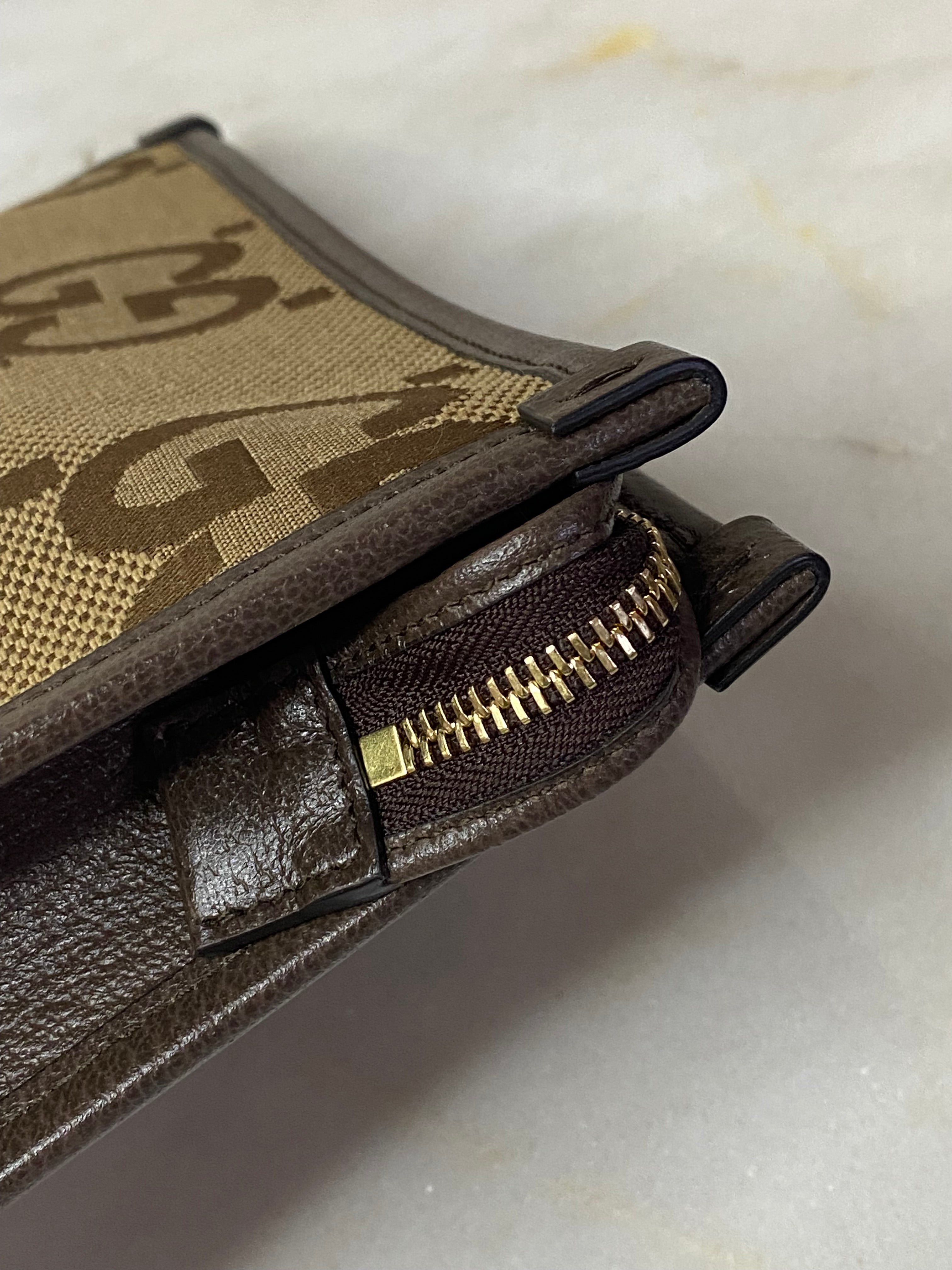 Gucci Brown GG Clutch-Clutch-Gucci-The Closet Egypt