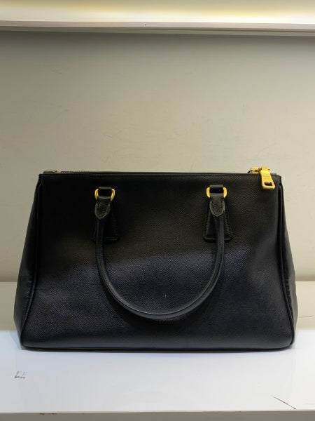Prada Black Galleria Double Zip Small Bag-handbag-Prada-The Closet Egypt