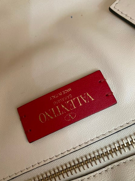 Valentino White Spike Me Clutch-Clutch Bag-Valentino-The Closet Egypt