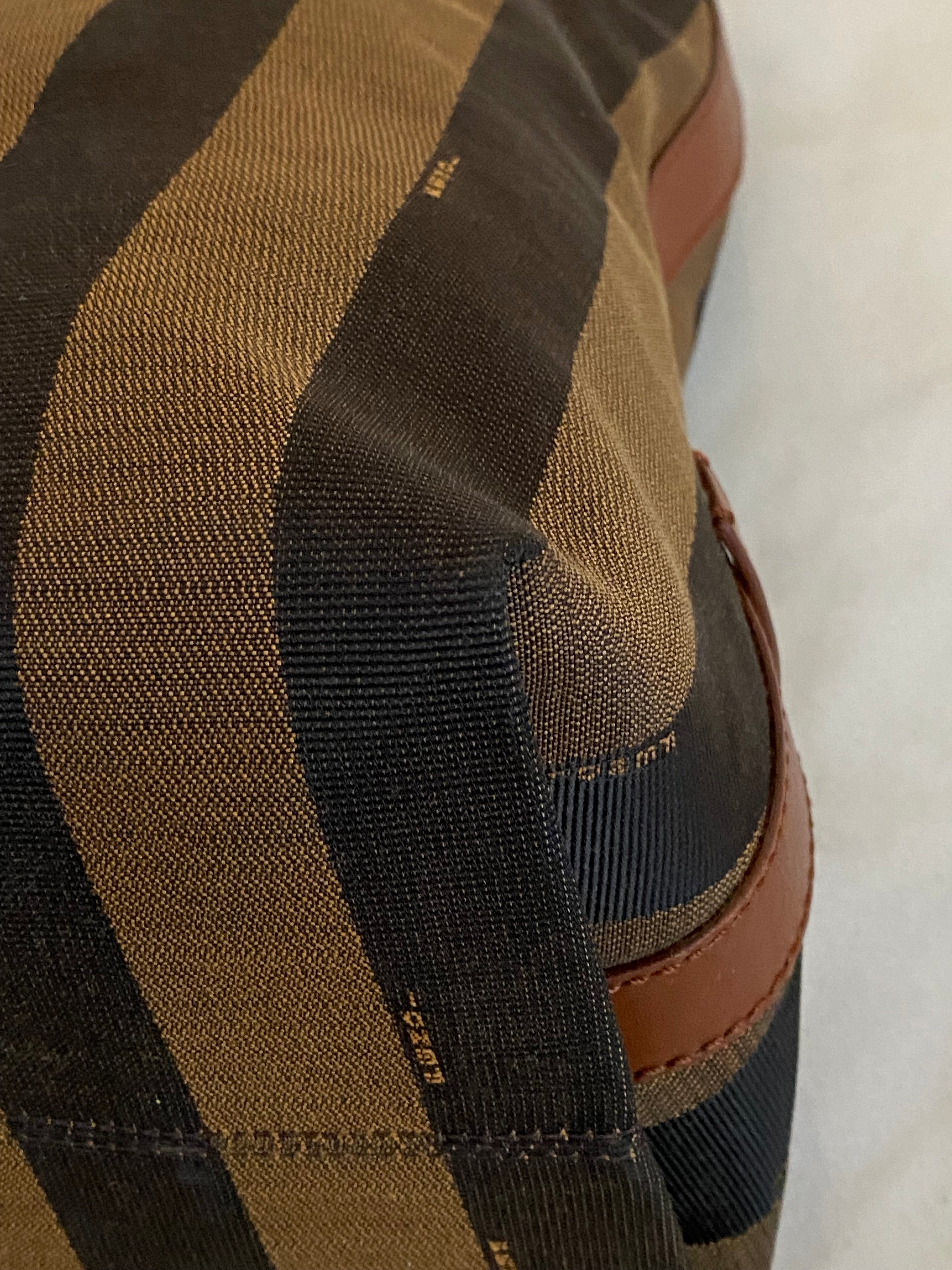 Fendi Brown Pequin Striped Bag-handbag-Fendi-The Closet Egypt