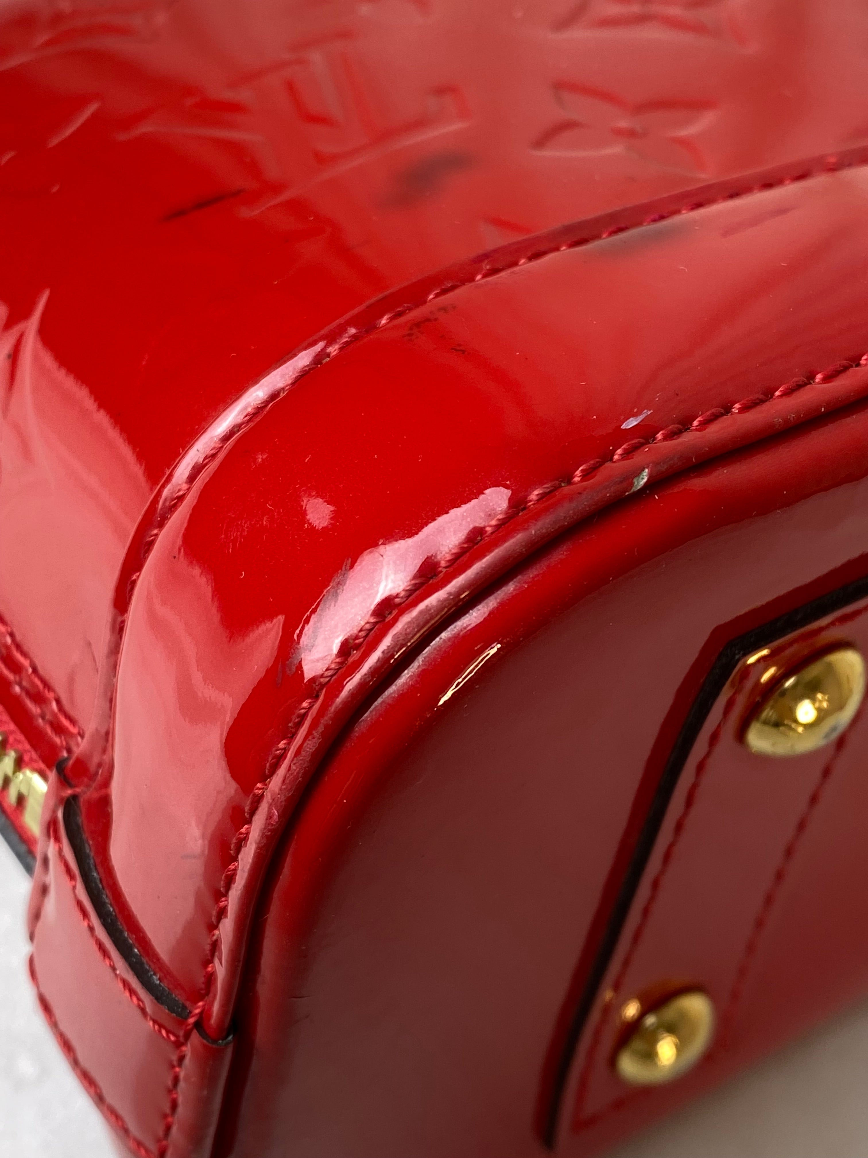 Louis Vuitton Red Monogram Vernis Alma BB Bag-handbag-Louis Vuitton-The Closet Egypt