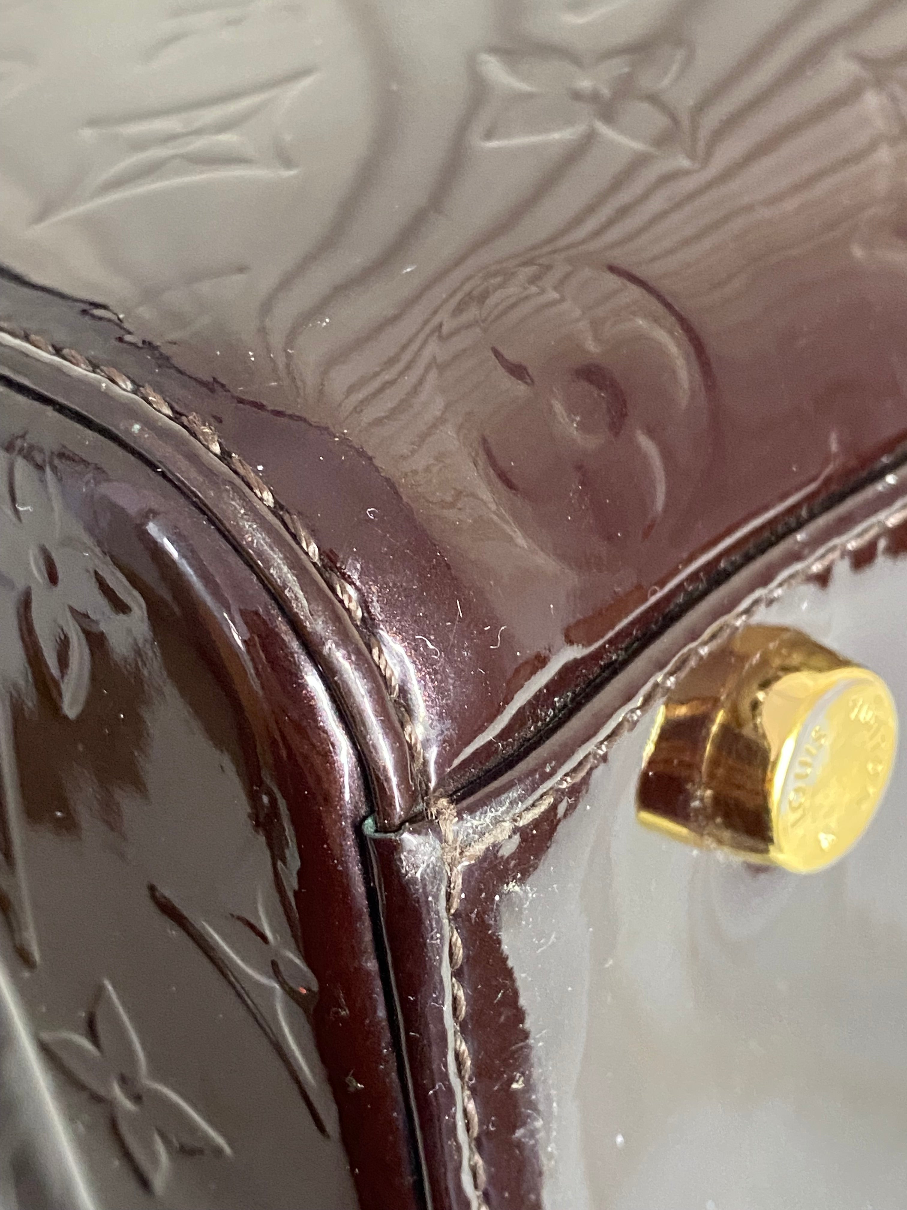 Louis Vuitton Burgundy Monogram Vernis Brea Top Handle Bag