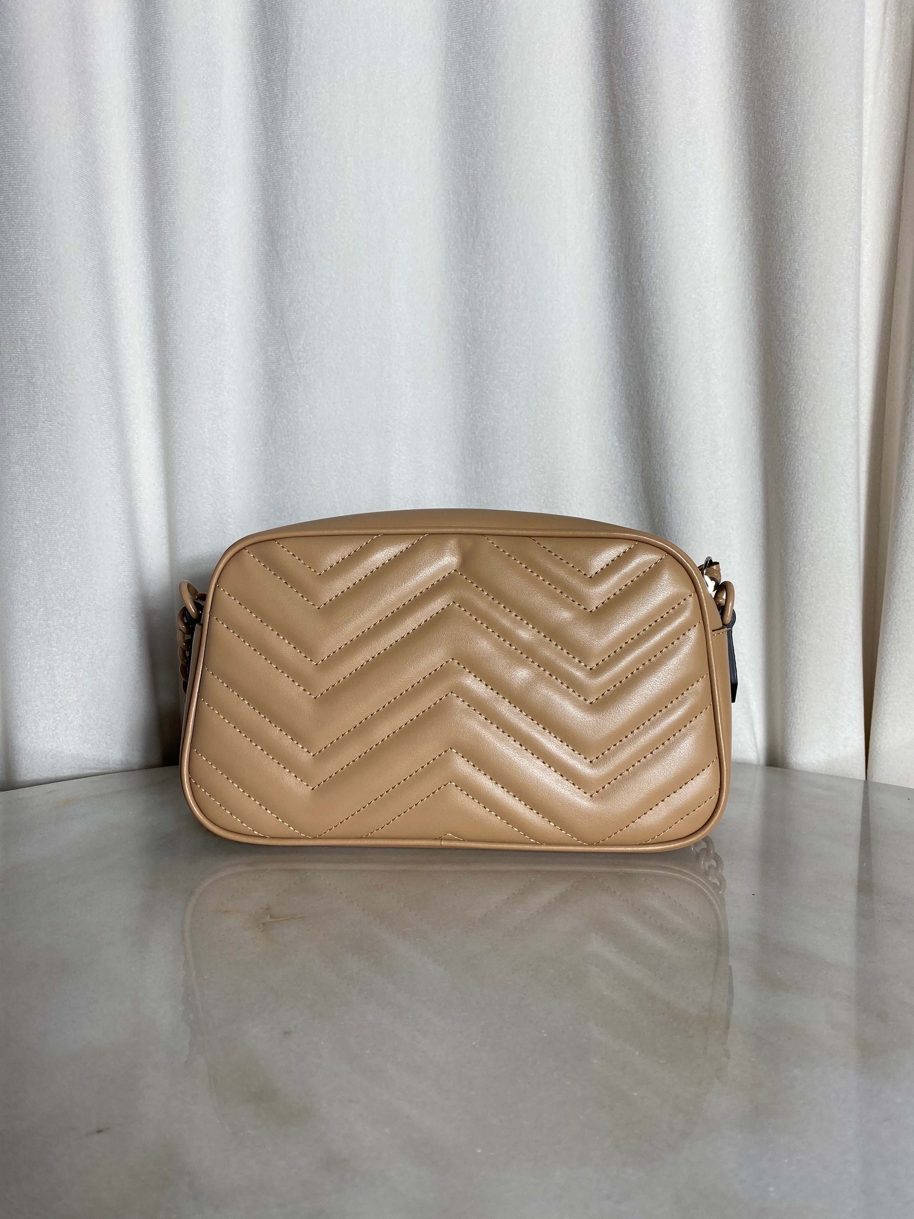 Gucci Beige GG Marmont Small Shoulder Bag-handbag-Gucci-The Closet Egypt