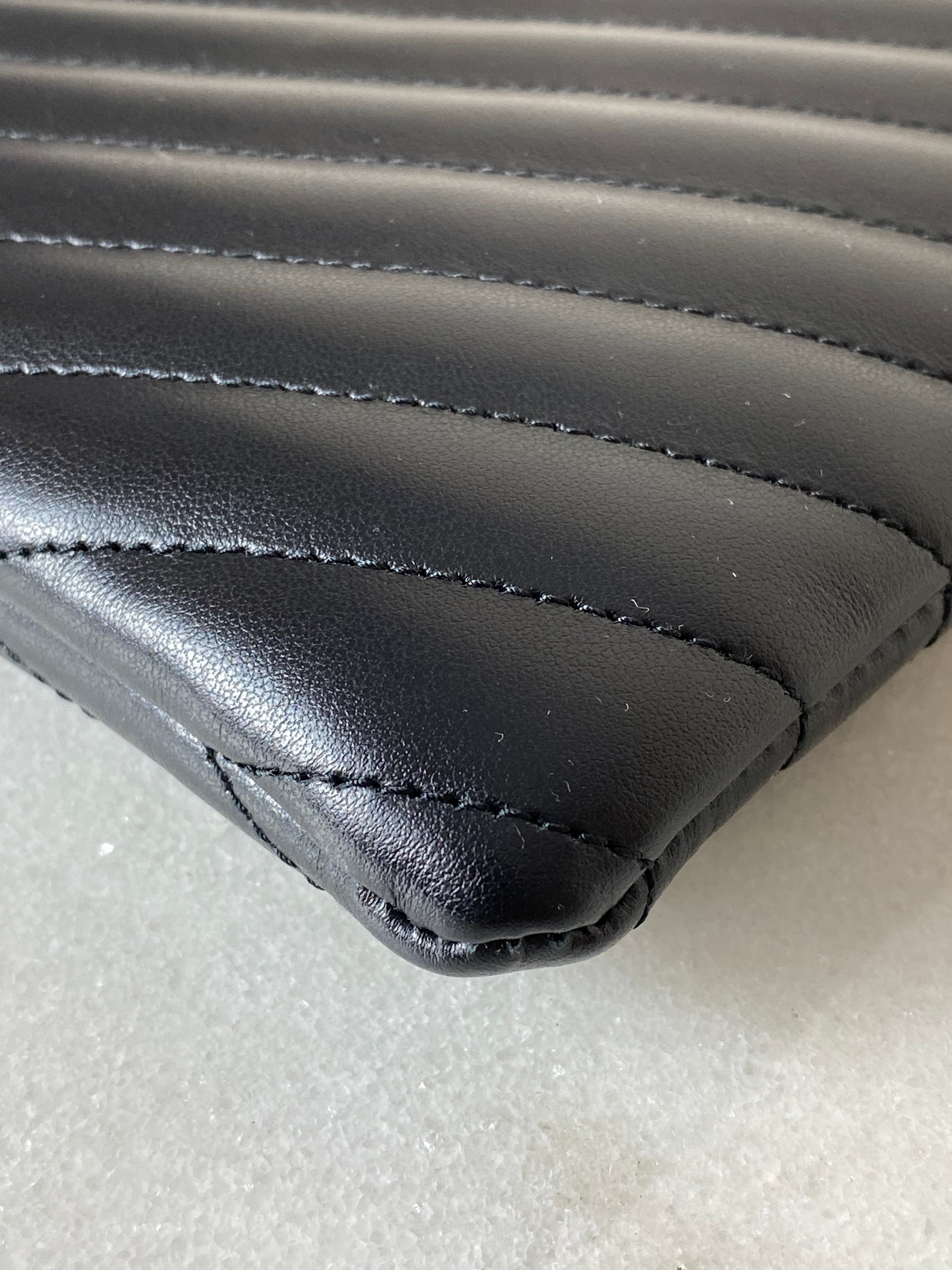 YSL Black Cassandre Large Matelasses Document Holder Pouch-Pouch-YSL-The Closet Egypt