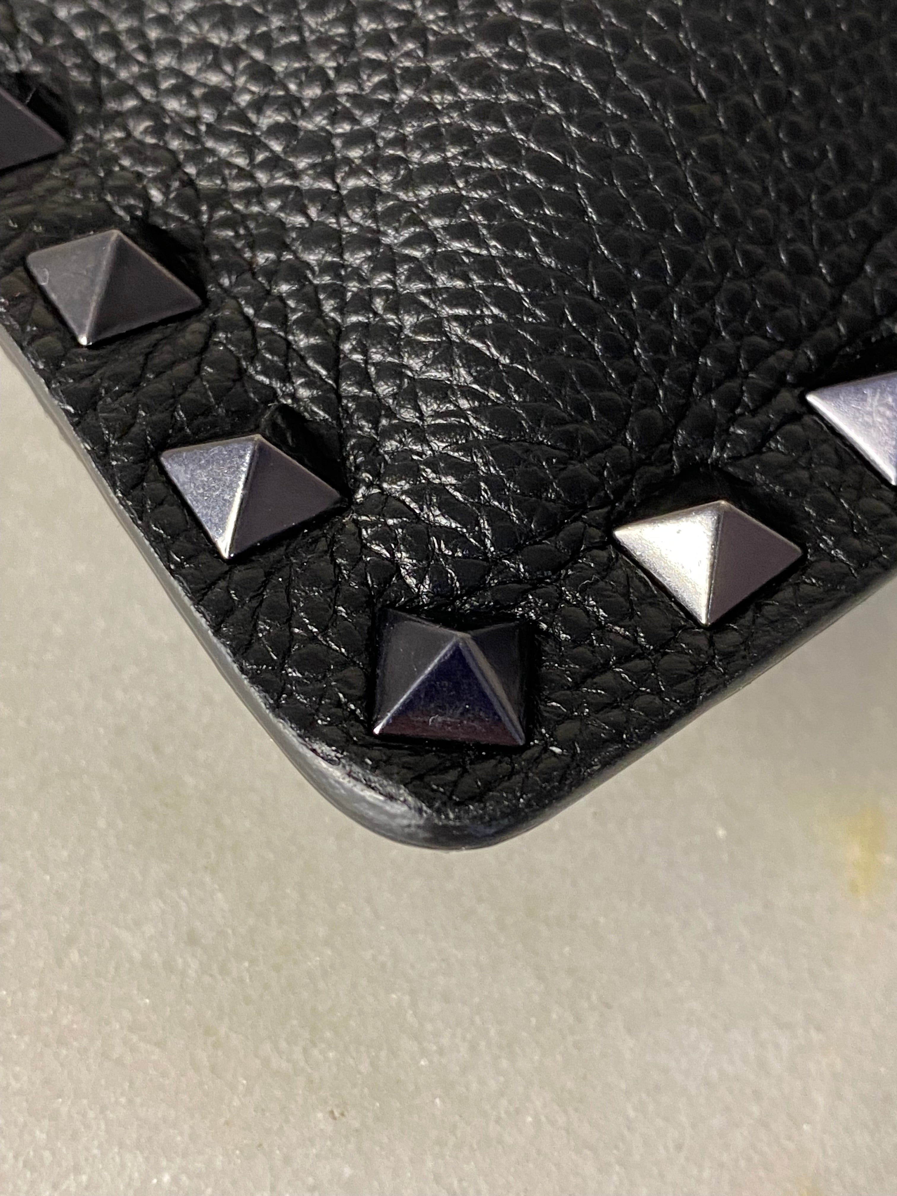 Valentino Black Studded Zip Pouch W/ Handle-Pouch-Valentino-The Closet Egypt