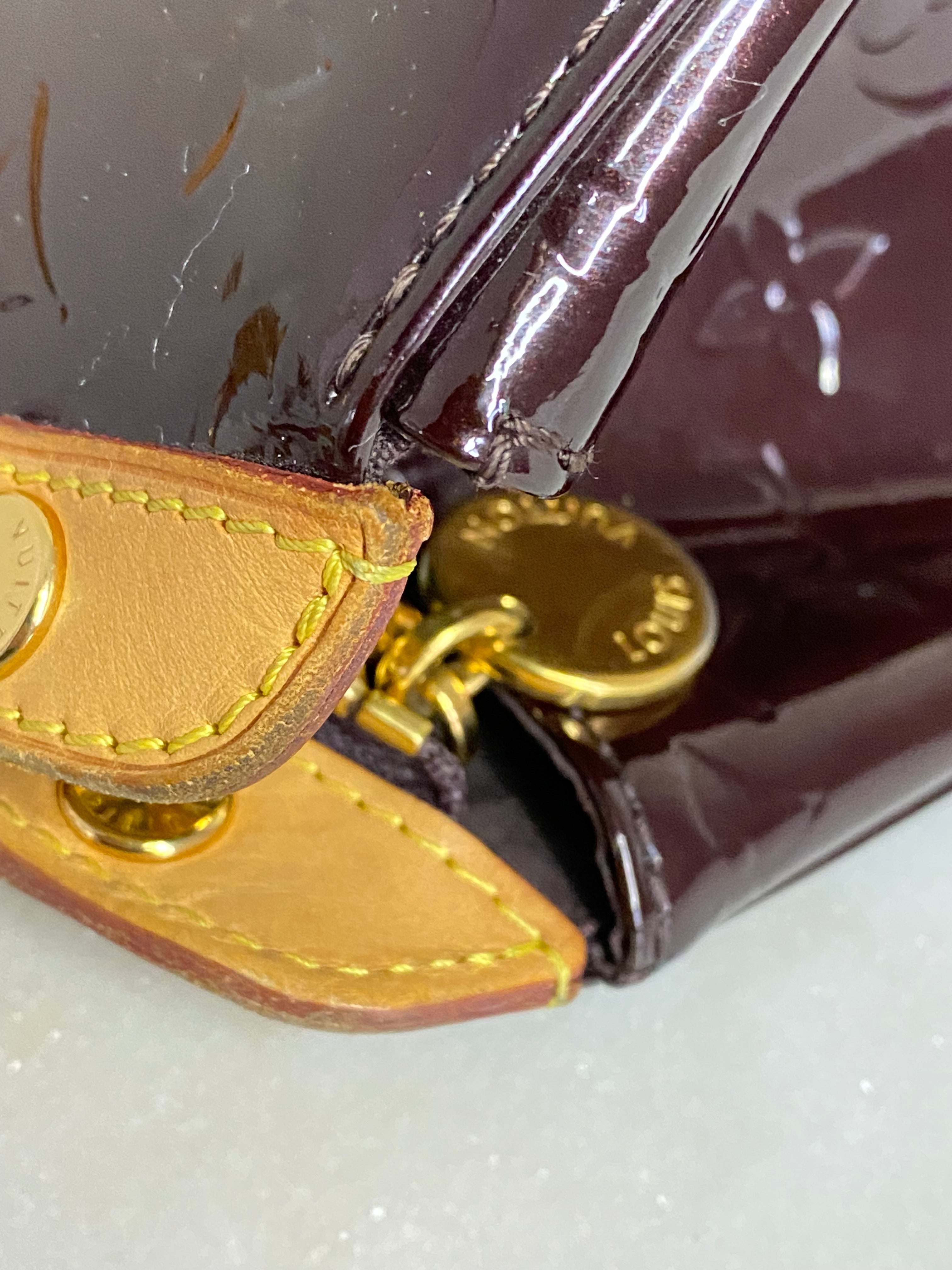 Louis Vuitton Burgundy Monogram Vernis Brea Top Handle Bag