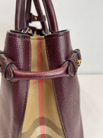 Burberry Burgundy Banner Tote Medium Bag-handbag-Burberry-The Closet Egypt