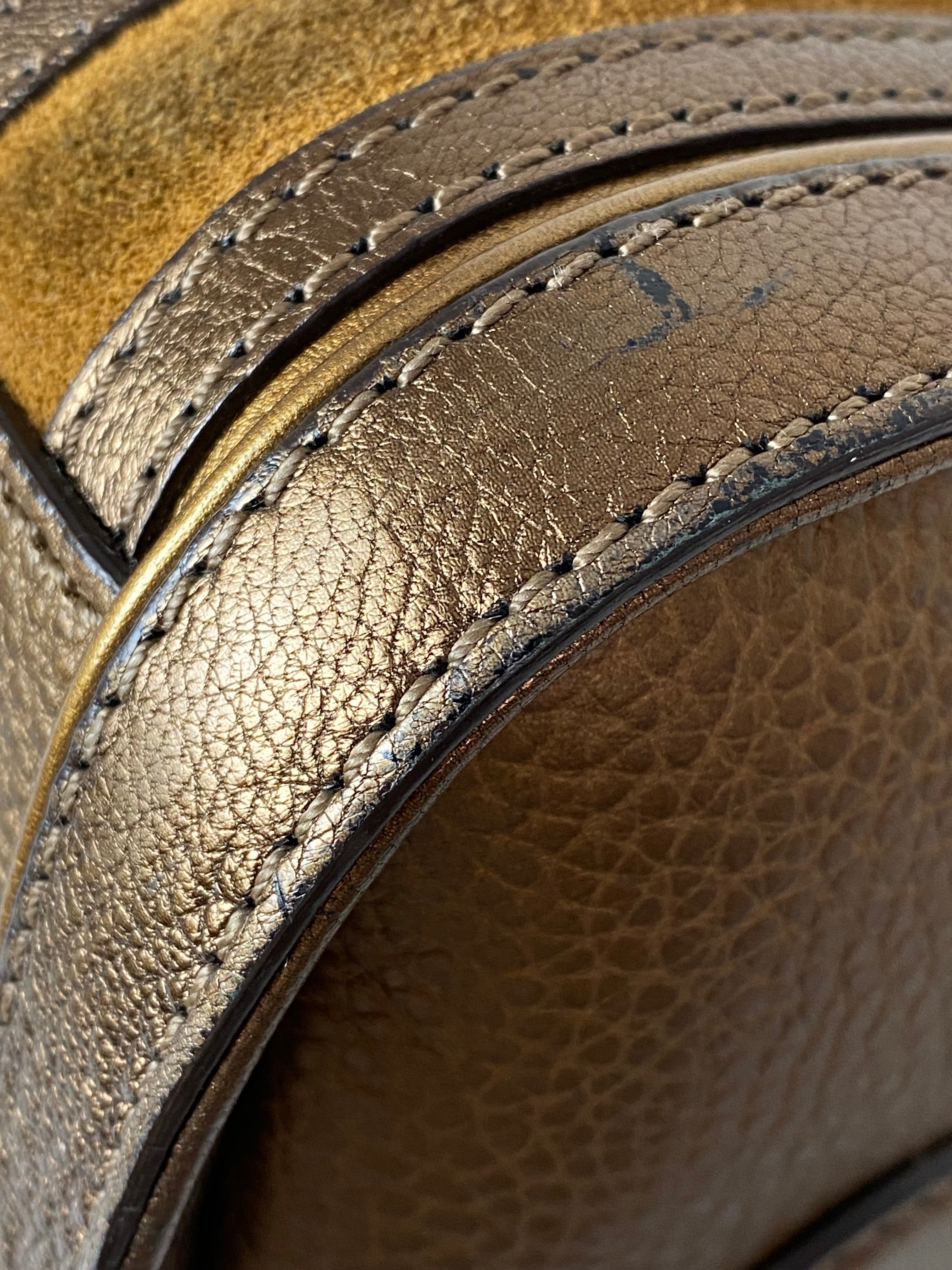 Burberry Metallic Camel Bowling Alchester Boston Medium Bag-handbag-Burberry-The Closet Egypt
