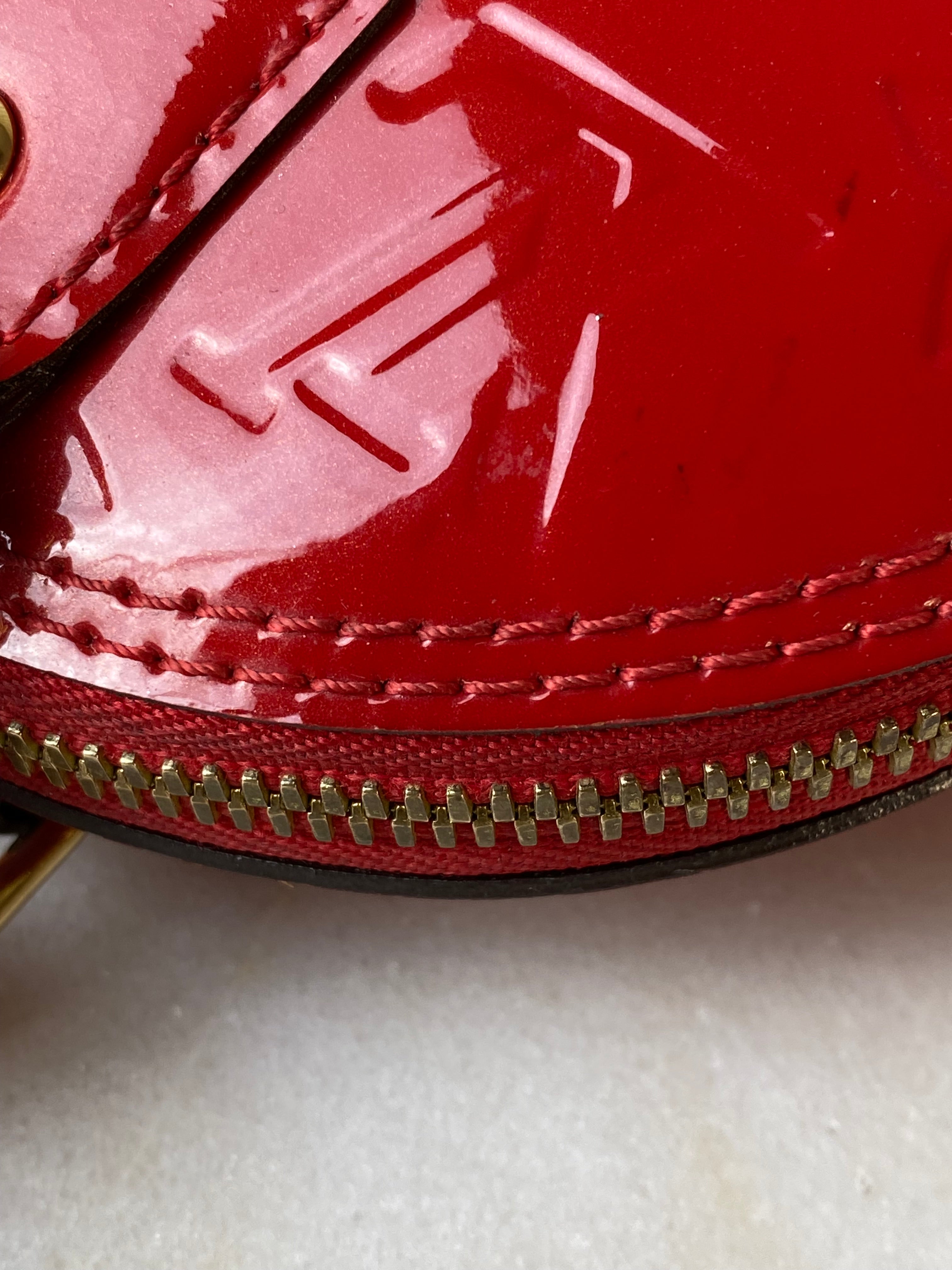 Louis Vuitton Red Monogram Vernis Alma BB Bag-handbag-Louis Vuitton-The Closet Egypt
