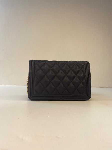 Chanel black Boy Wallet on Chain-Wallet Chain-Chanel-The Closet Egypt