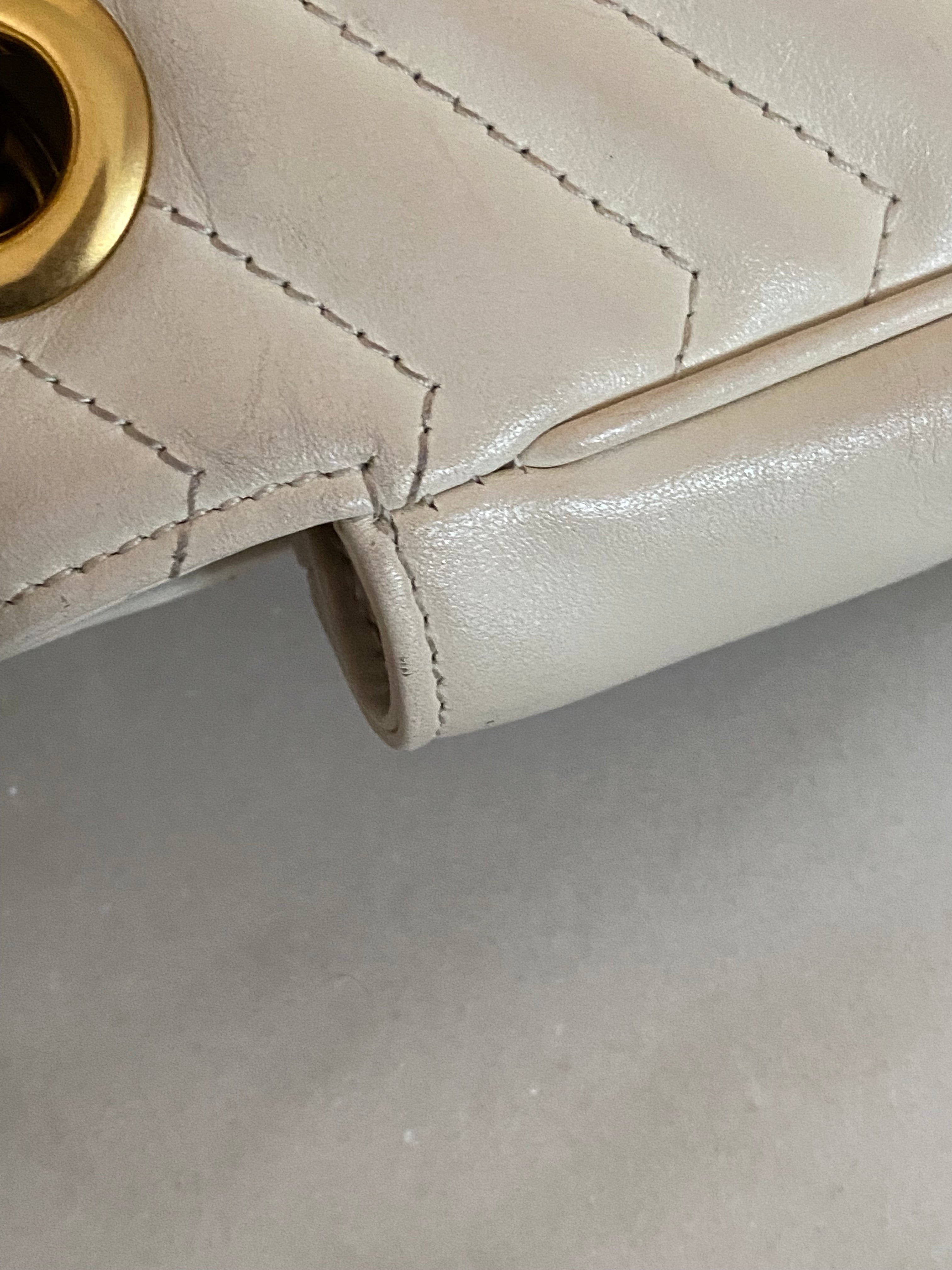 Gucci Off White Small Marmont Shoulder Bag-handbag-Gucci-The Closet Egypt