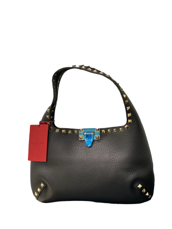 Valentino Black Rockstuds Hobo Small Bag-handbag-Valentino-The Closet Egypt