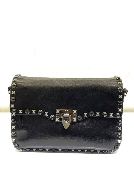 Valentino Black Rockstuds Crossbody Bag-handbag-Valentino-The Closet Egypt