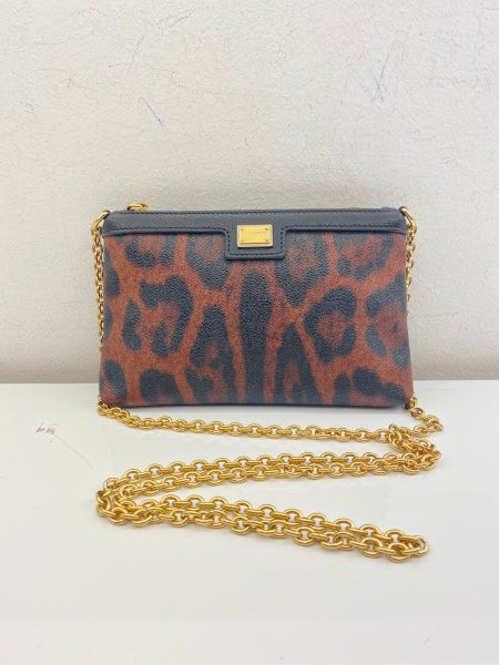 Dolce & Gabbana Leopard Mini Crossbody Chain Wallet-Wallet Chain-Dolce & Gabbana-The Closet Egypt