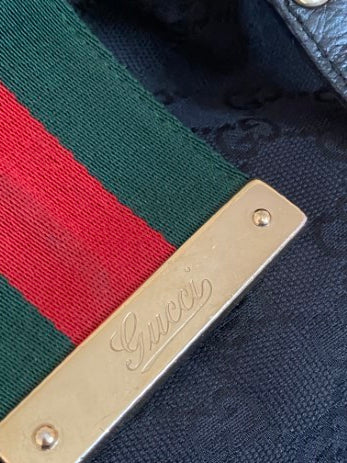 Gucci Black GG Medium New Ladies Web Tote Bag-handbag-Gucci-The Closet Egypt