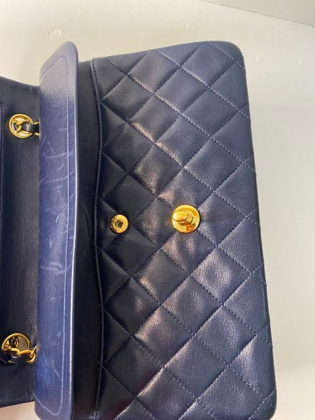 Chanel Navy Vintage Classic Double Flap Small Bag-handbag-Chanel-The Closet Egypt