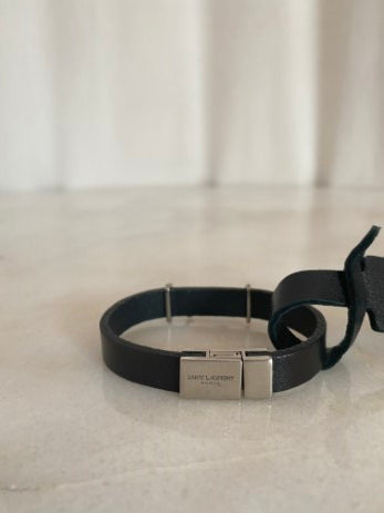 YSL Black Cassandre Bracelet-Bracelet-YSL-The Closet Egypt