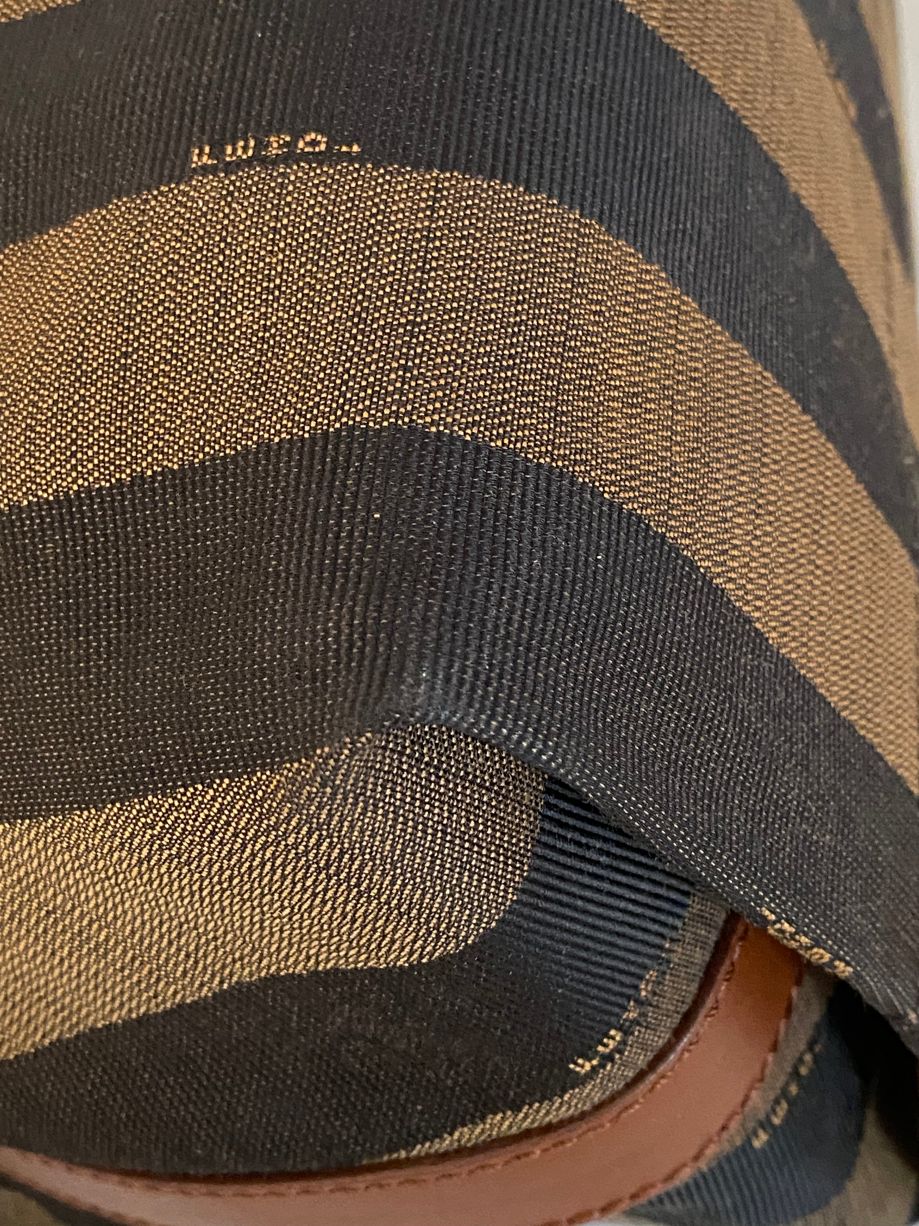 Fendi Brown Pequin Striped Bag-handbag-Fendi-The Closet Egypt