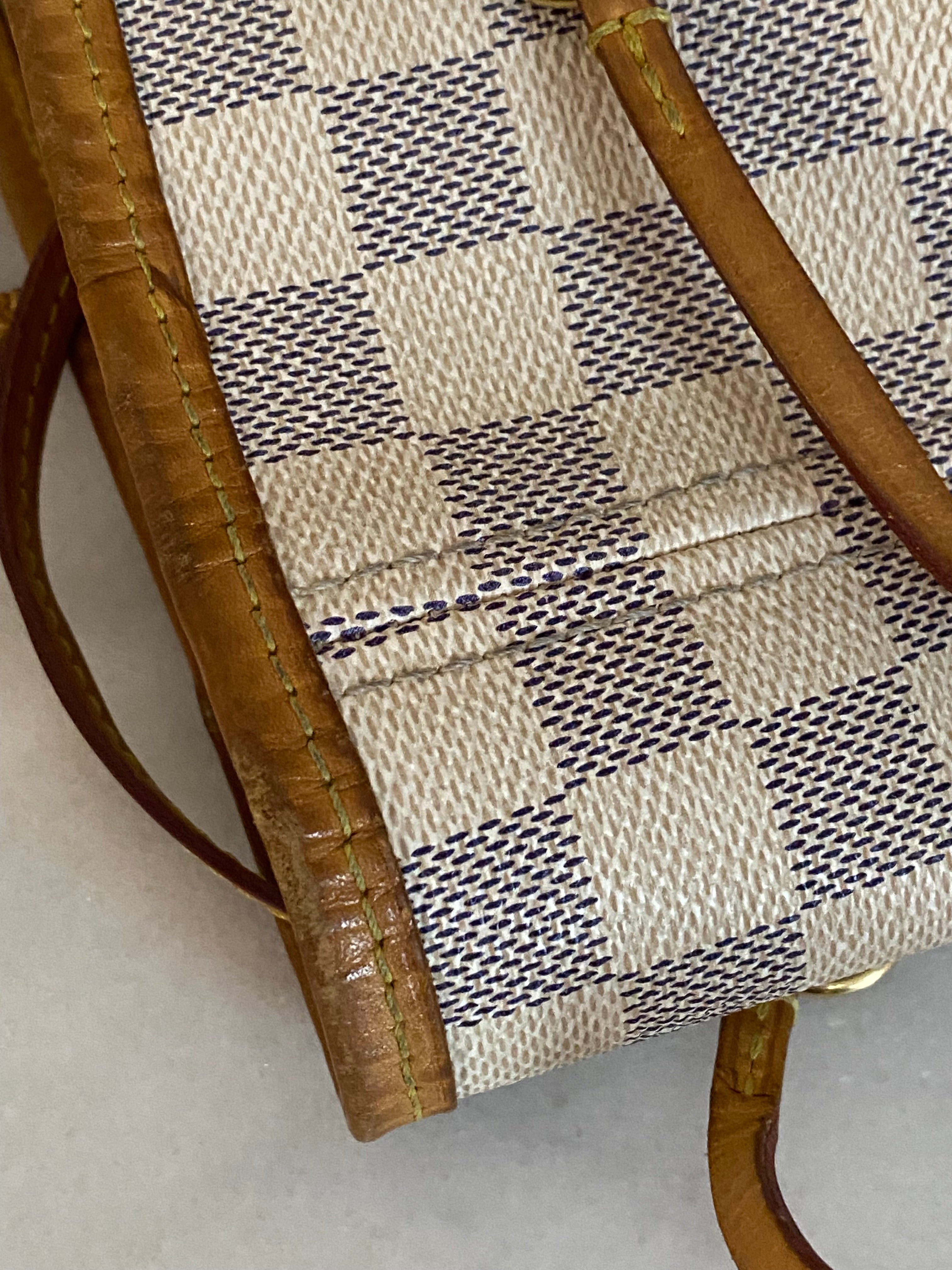 Louis Vuitton Damier Azur Neverfull MM Bag W/ Pouch