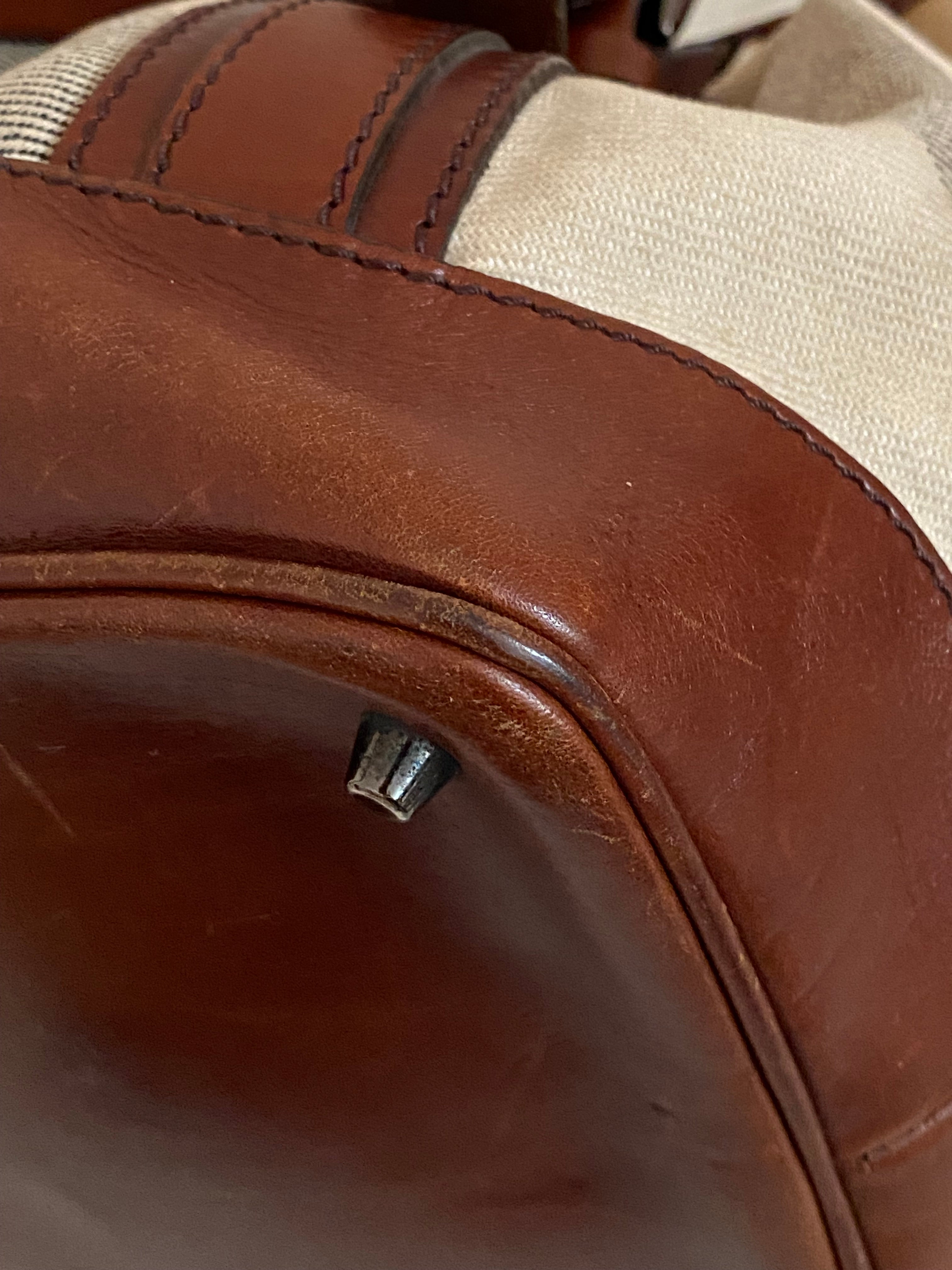Burberry Brown Mega Check Lowry Large Tote Bag-handbag-Burberry-The Closet Egypt