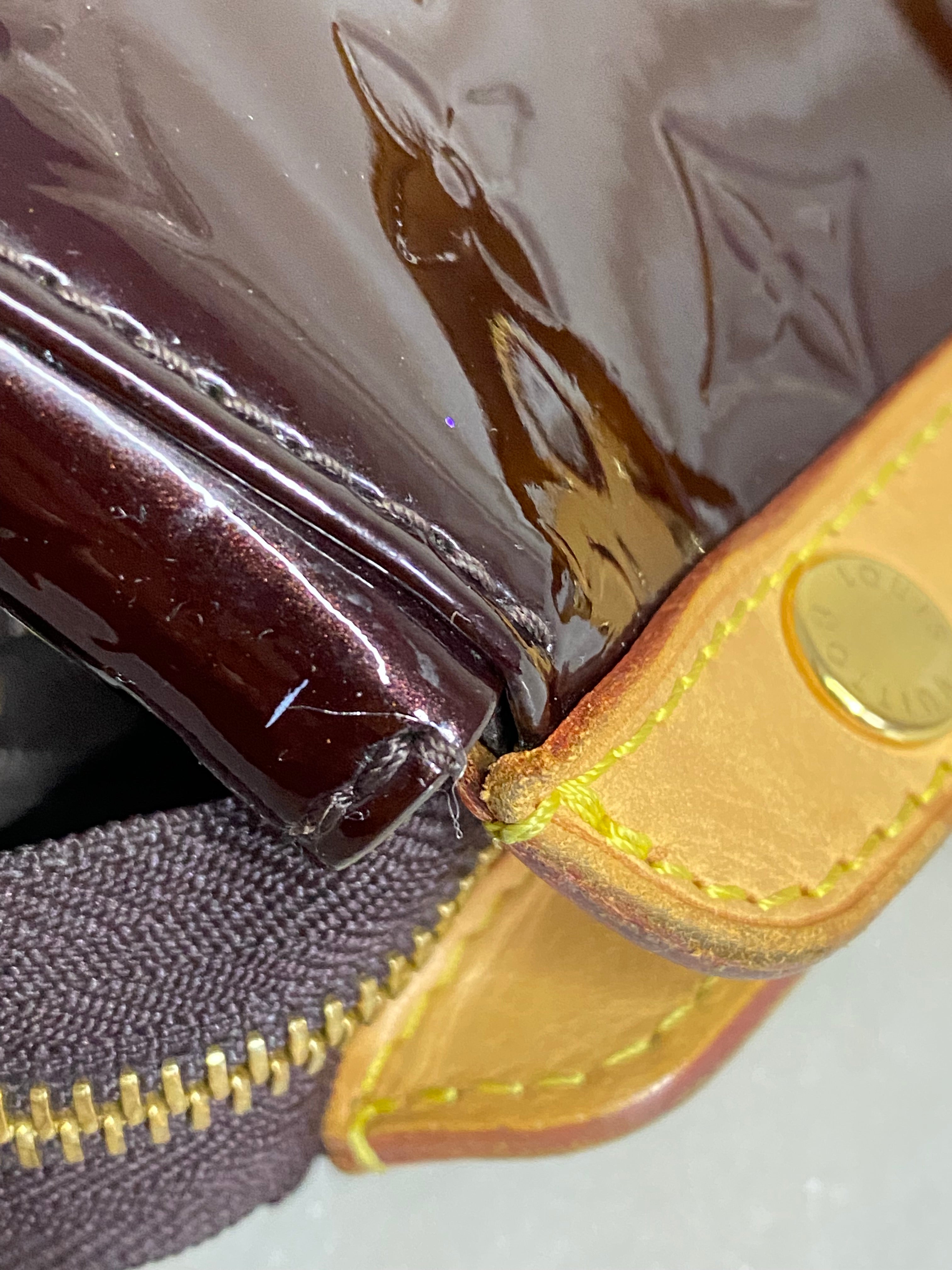 Louis Vuitton Burgundy Monogram Vernis Brea Top Handle Bag