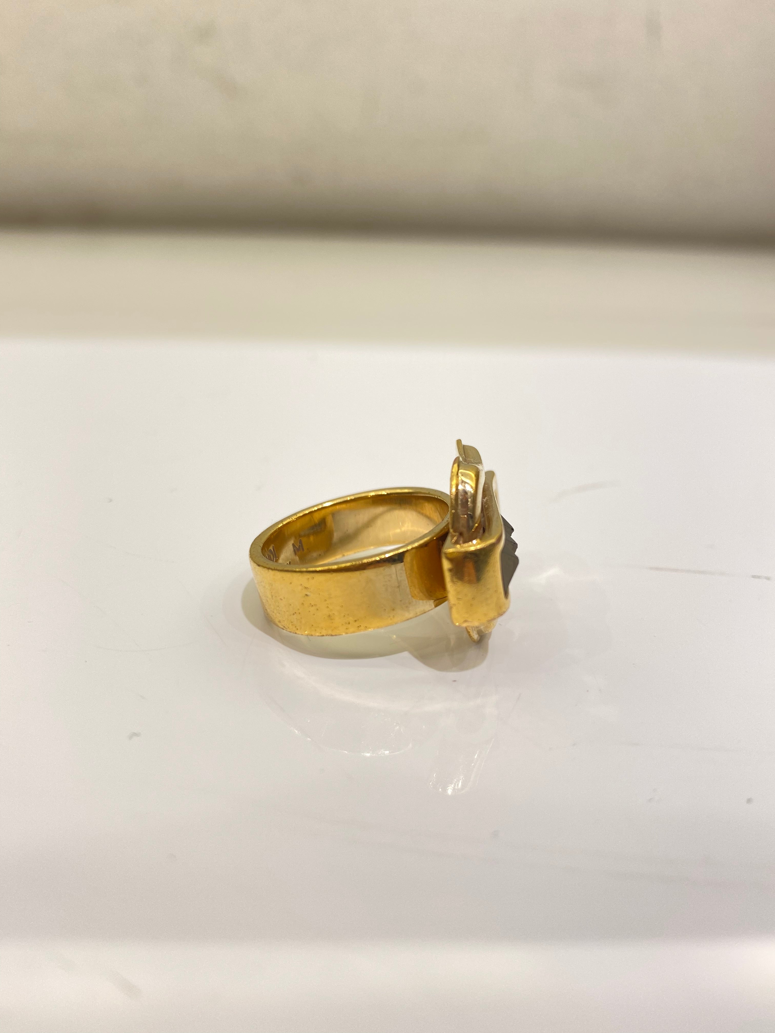 Fendi Black Crystals Medium Ring-Rings-Fendi-The Closet Egypt