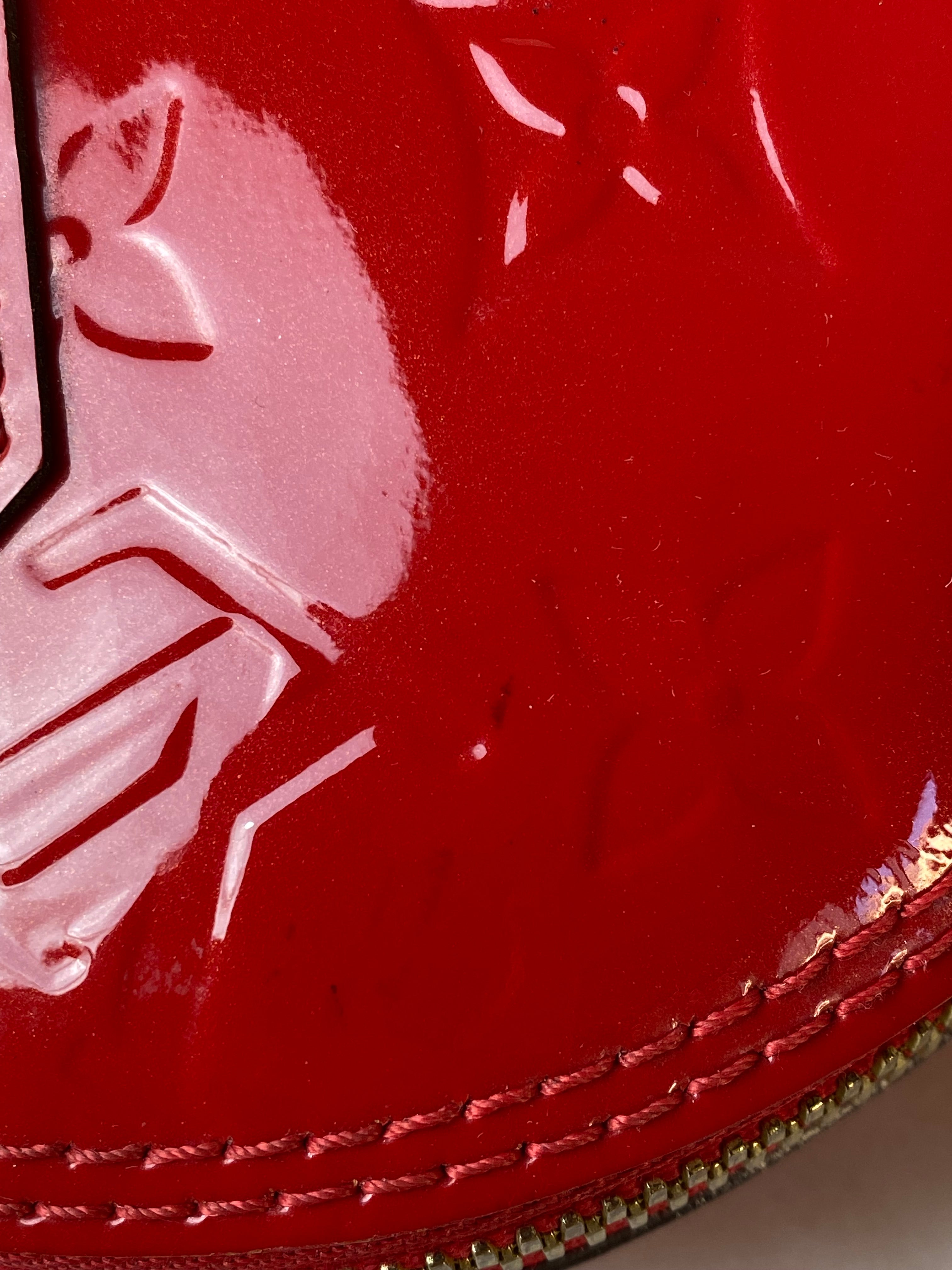 Louis Vuitton Red Monogram Vernis Alma BB Bag-handbag-Louis Vuitton-The Closet Egypt