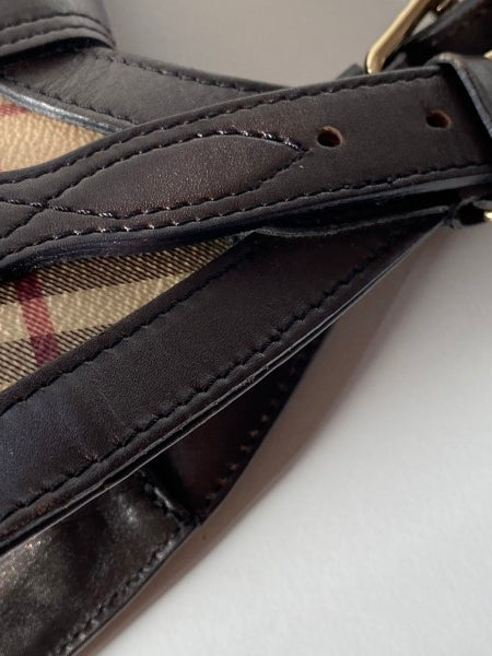 Burberry Brown Haymarket Hobo Bag-handbag-Burberry-The Closet Egypt